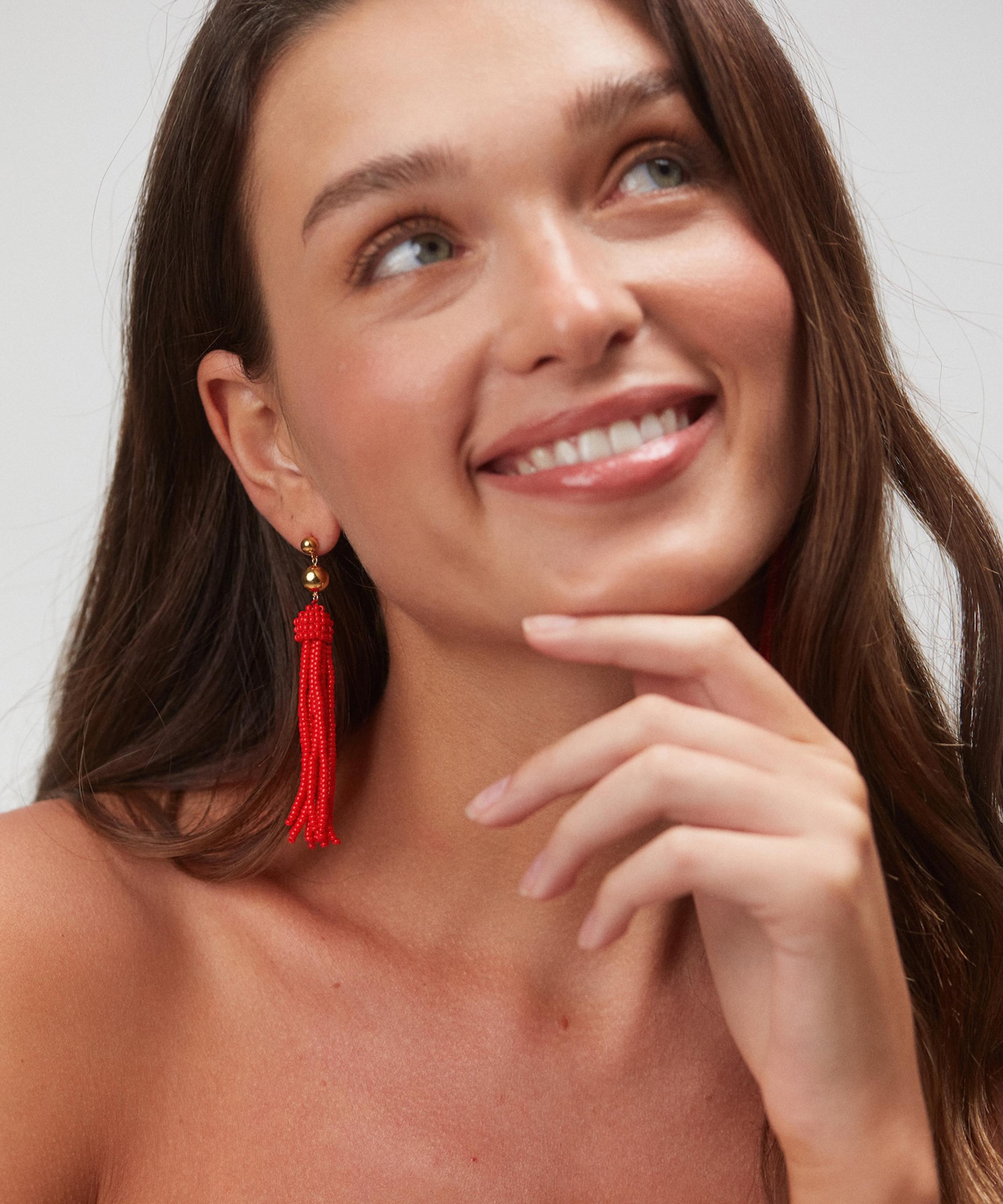ANNI LU - 18ct Gold-Plated Tassel Fever Drop Earrings image number 1