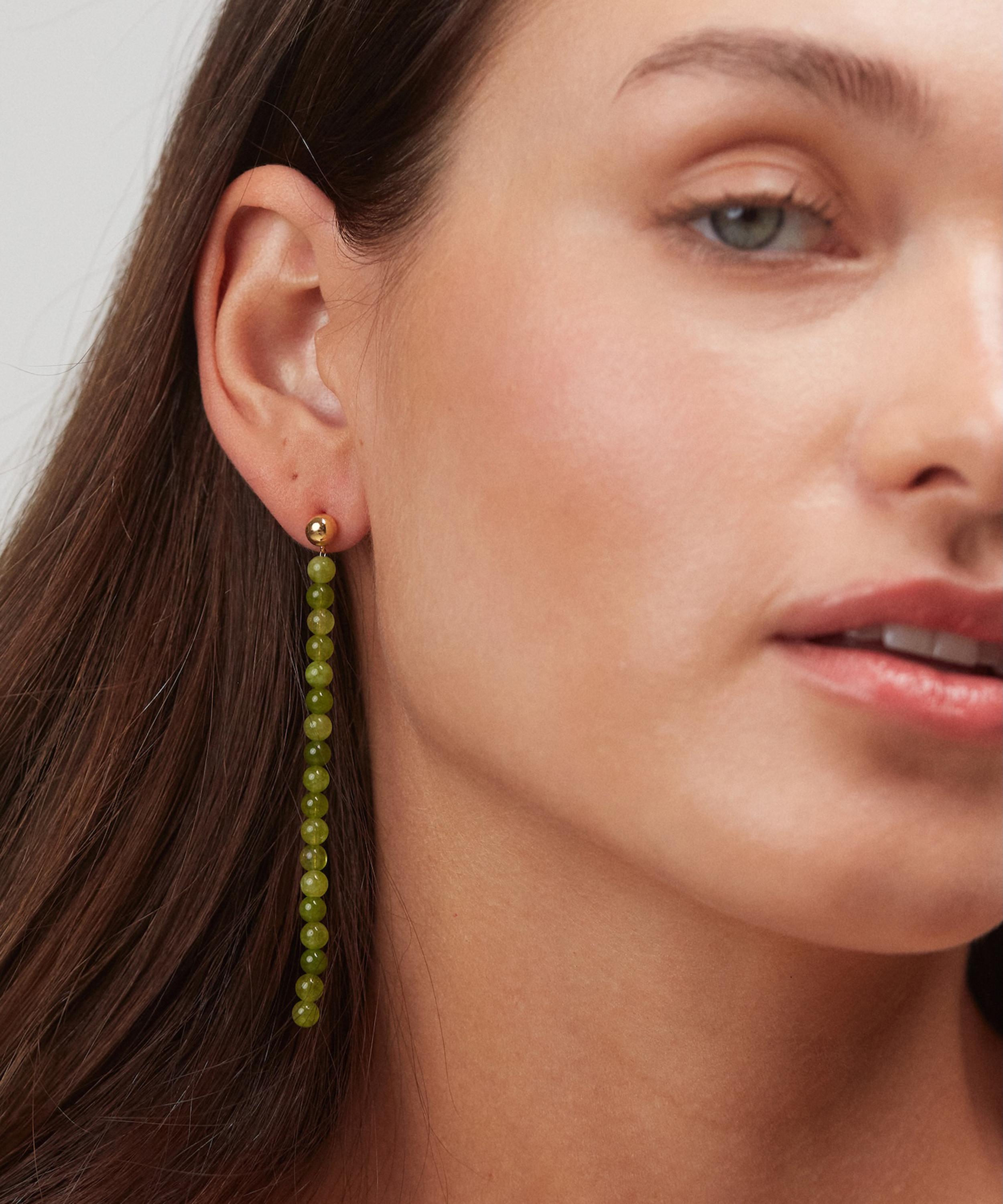 ANNI LU - 18ct Gold-Plated Grasshopper Bead Earrings image number 1