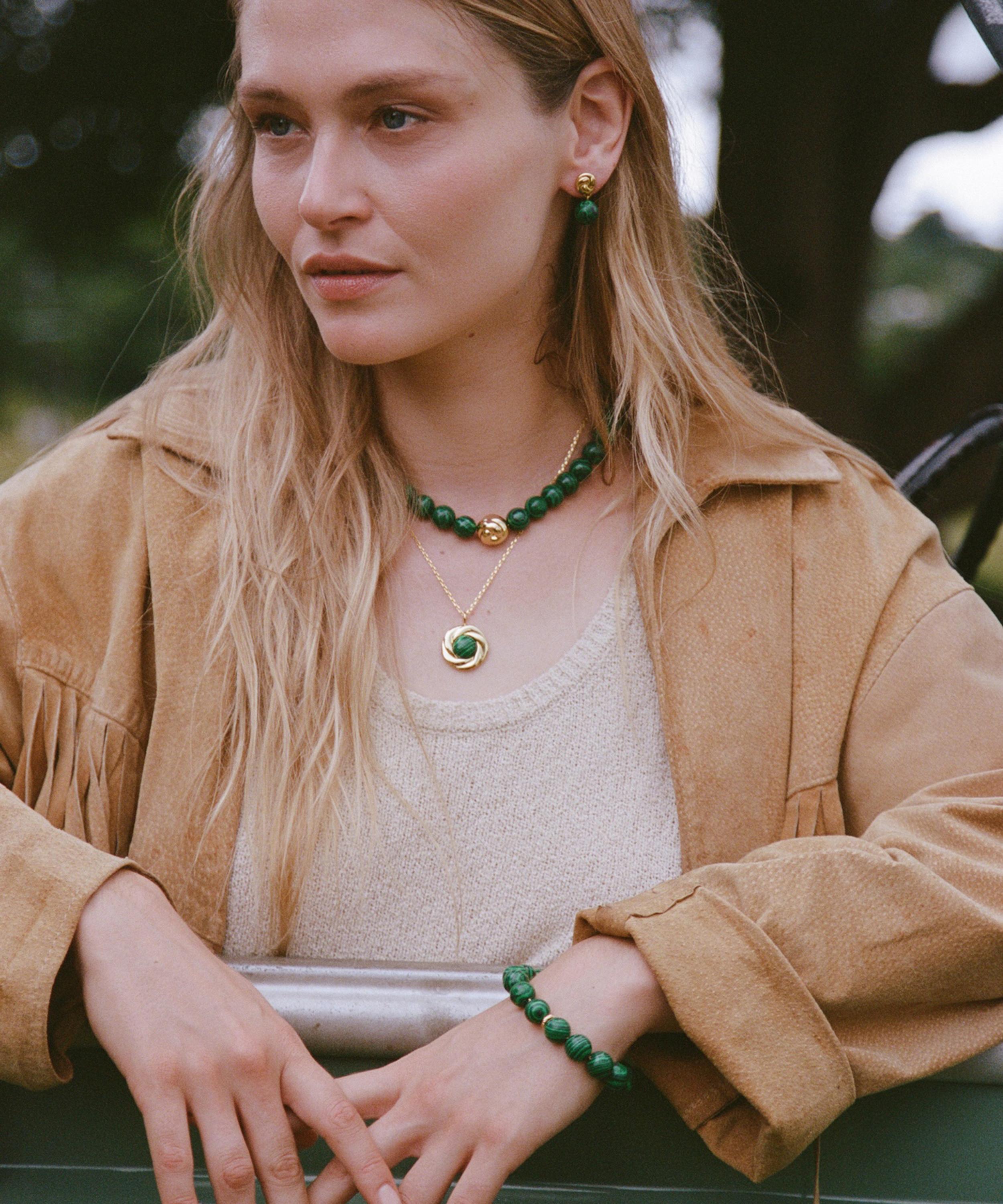 ANNI LU - 18ct Gold-Plated Malachite Dreams Necklace image number 1