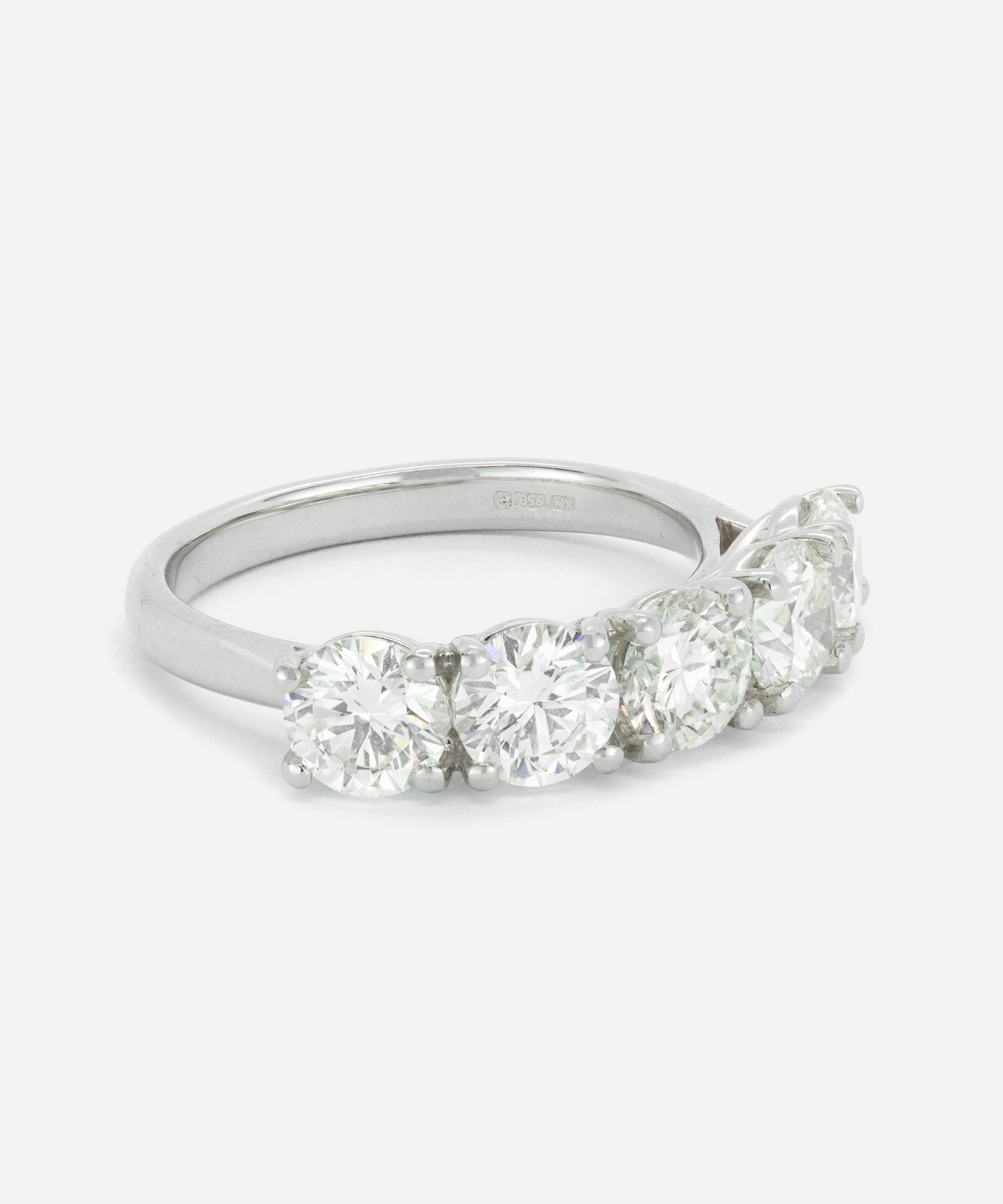 Kojis - Platinum Five Stone Diamond Ring image number 1