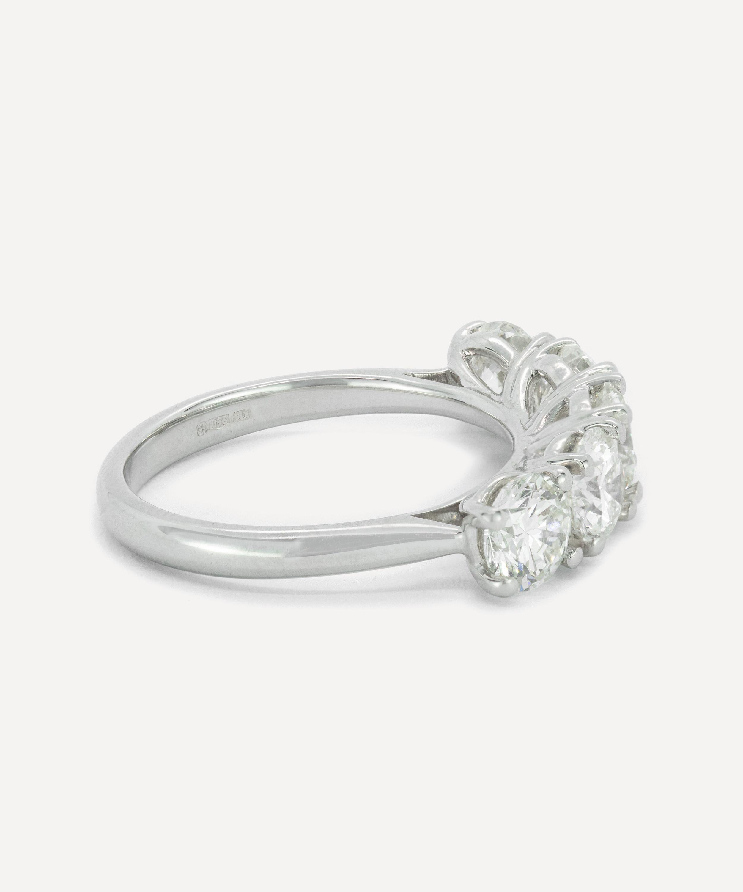 Kojis - Platinum Five Stone Diamond Ring image number 2