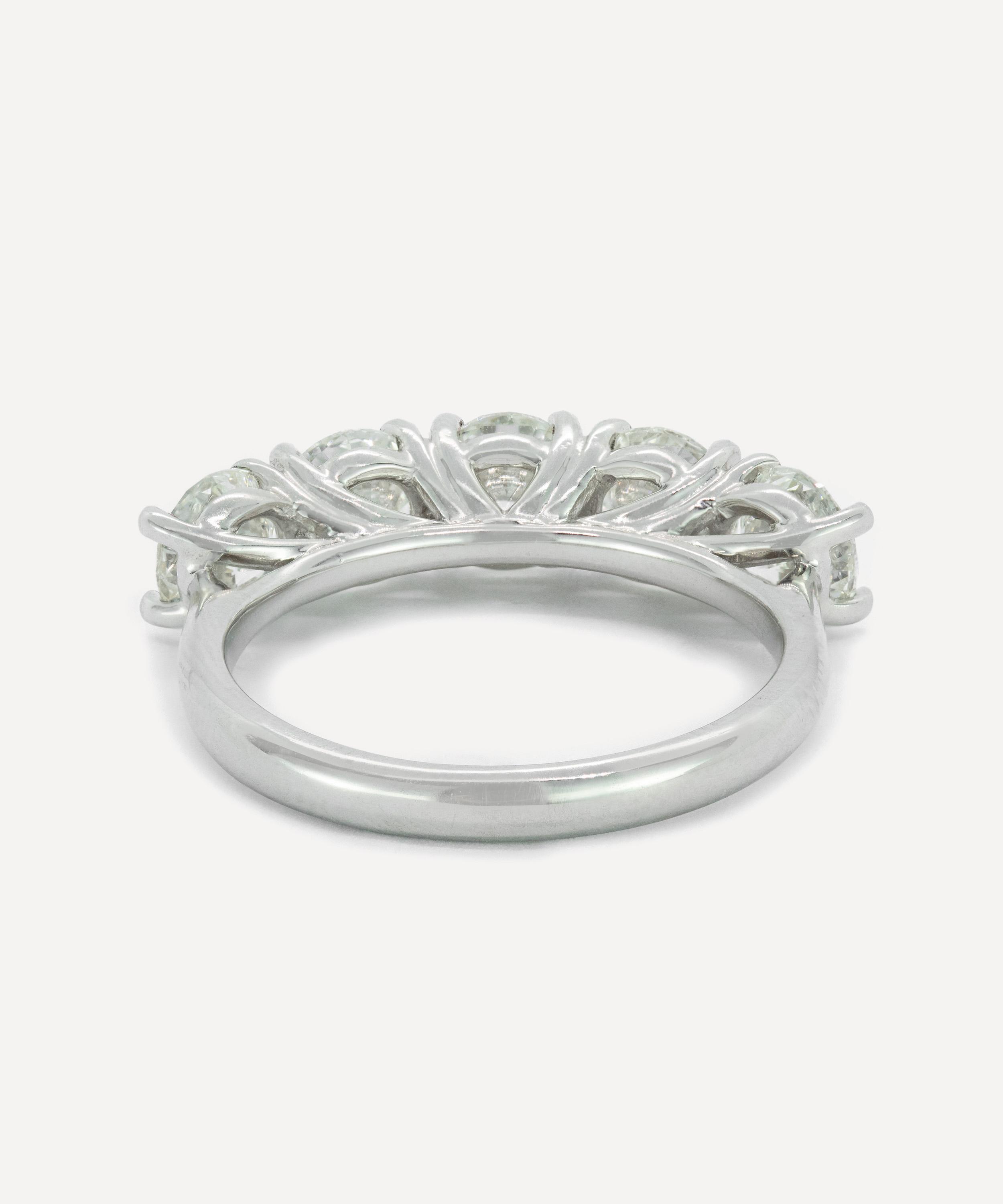 Kojis - Platinum Five Stone Diamond Ring image number 3
