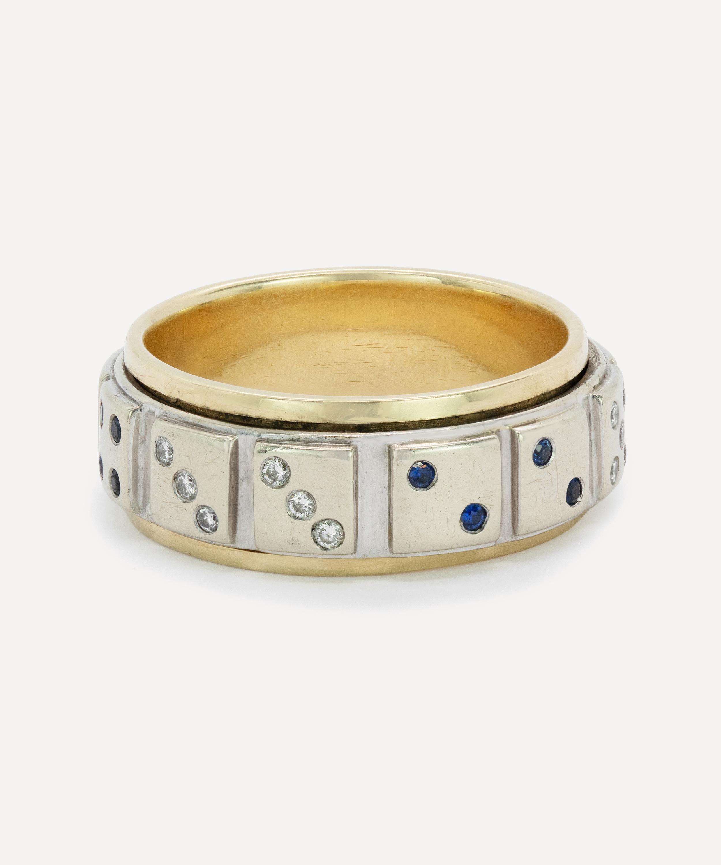 Kojis - 14ct Gold Vintage Spinning Dice Ring image number 2