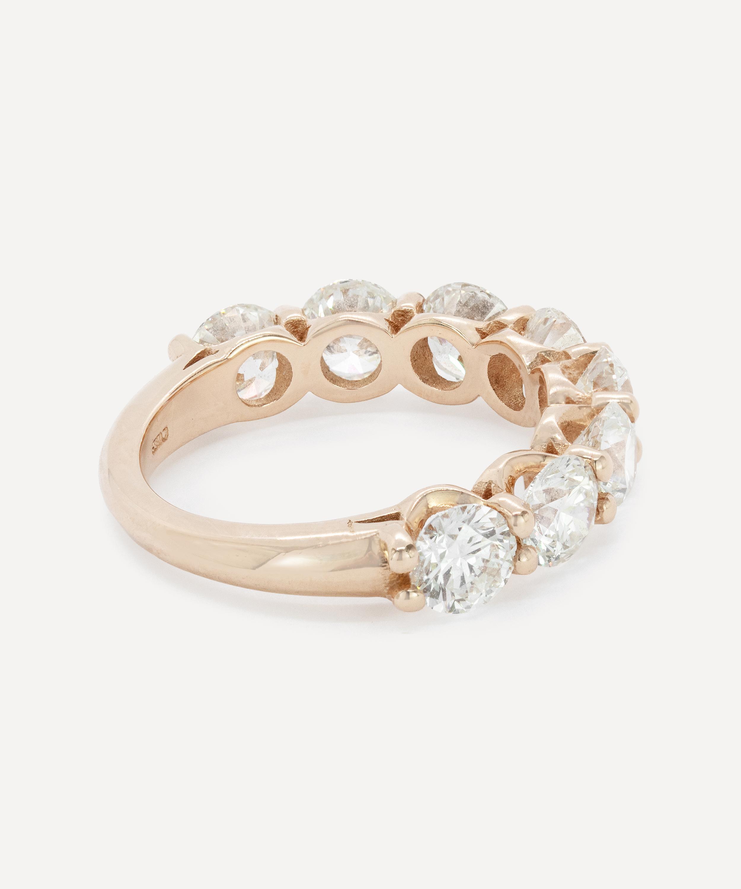 Kojis - 14ct Rose Gold Diamond Band Ring image number 2