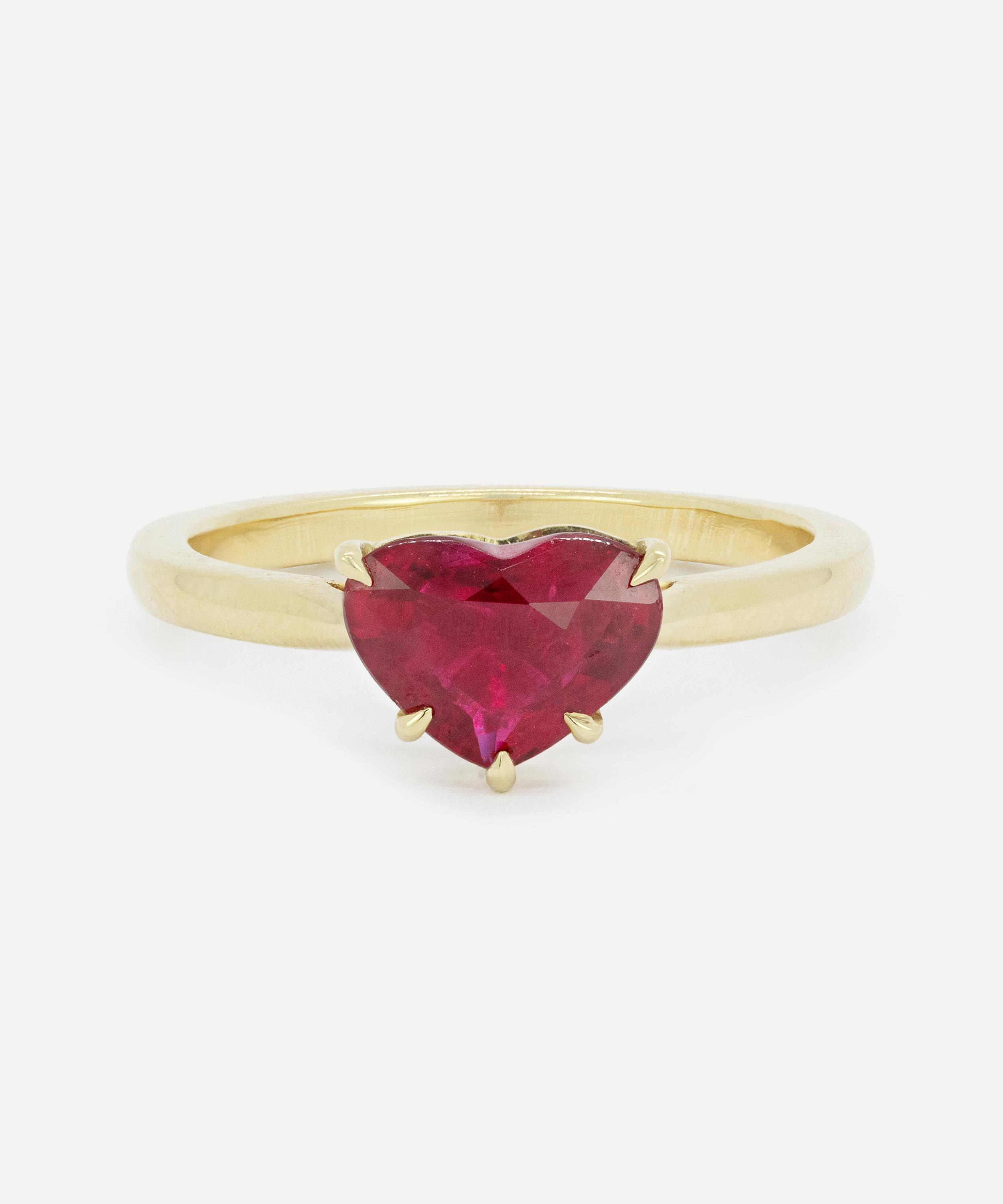 Kojis - 18ct Gold Ruby Heart Ring image number 0