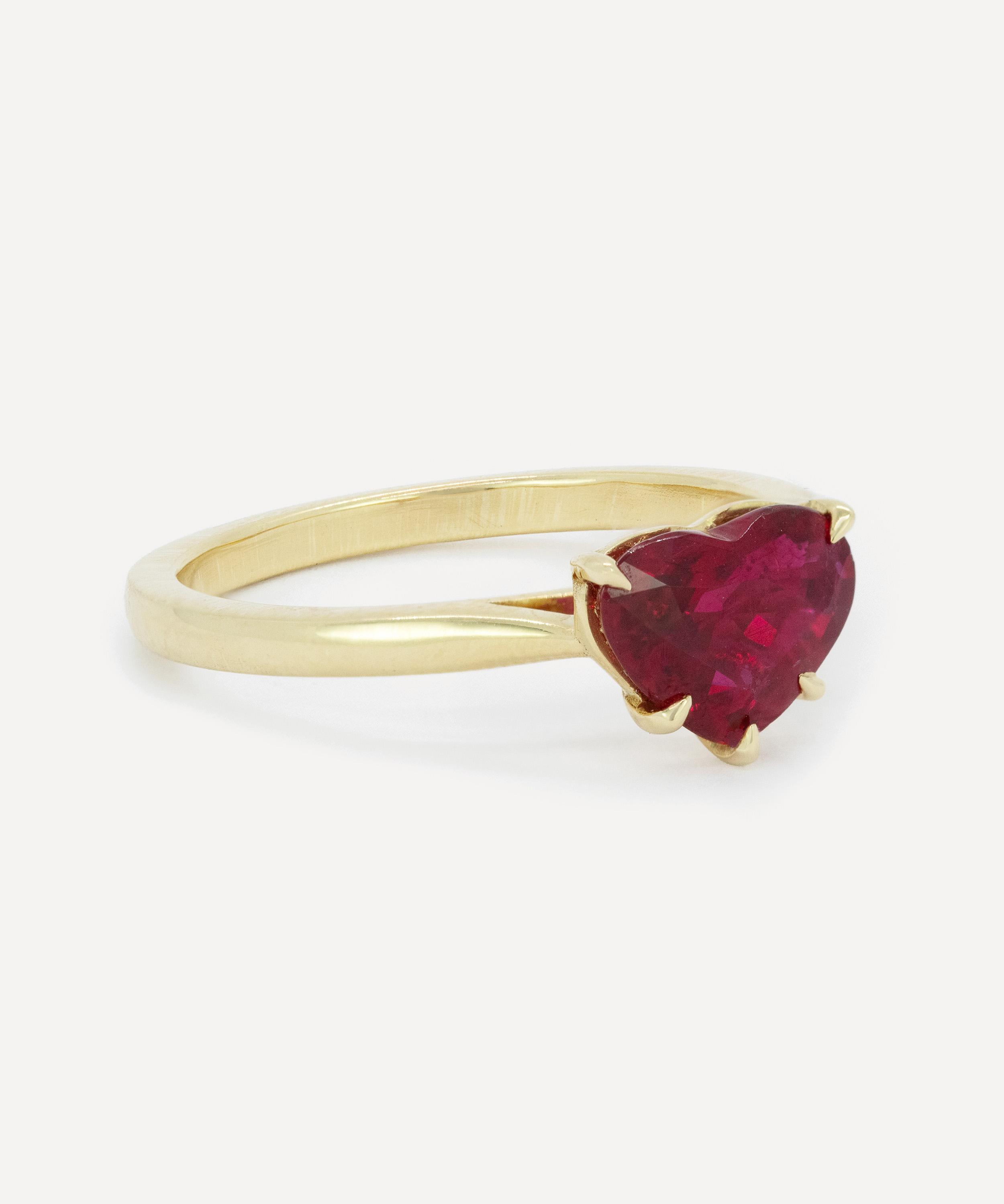 Kojis - 18ct Gold Ruby Heart Ring image number 1
