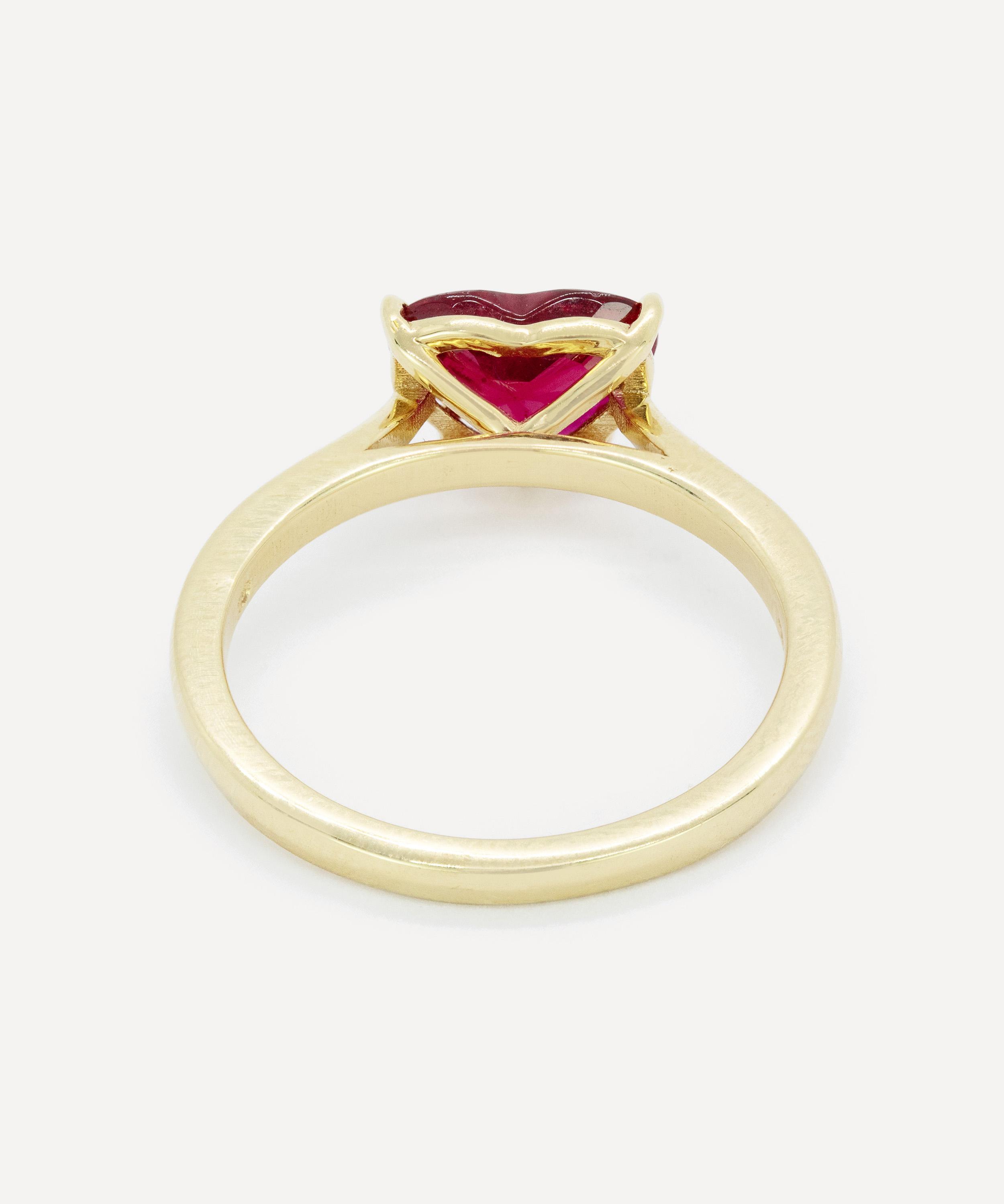 Kojis - 18ct Gold Ruby Heart Ring image number 3