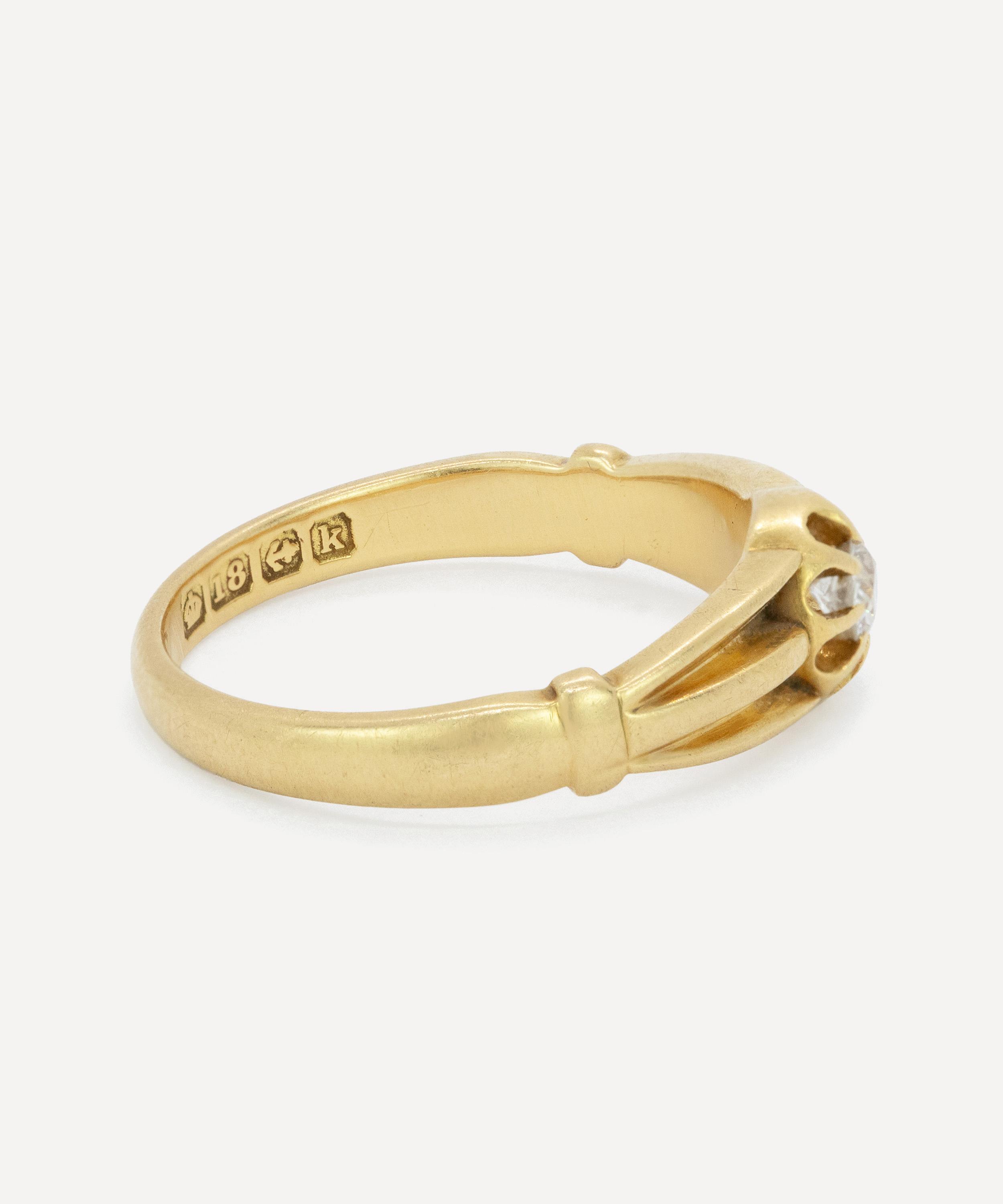Kojis - 18ct Gold Antique Diamond Belcher Ring image number 2