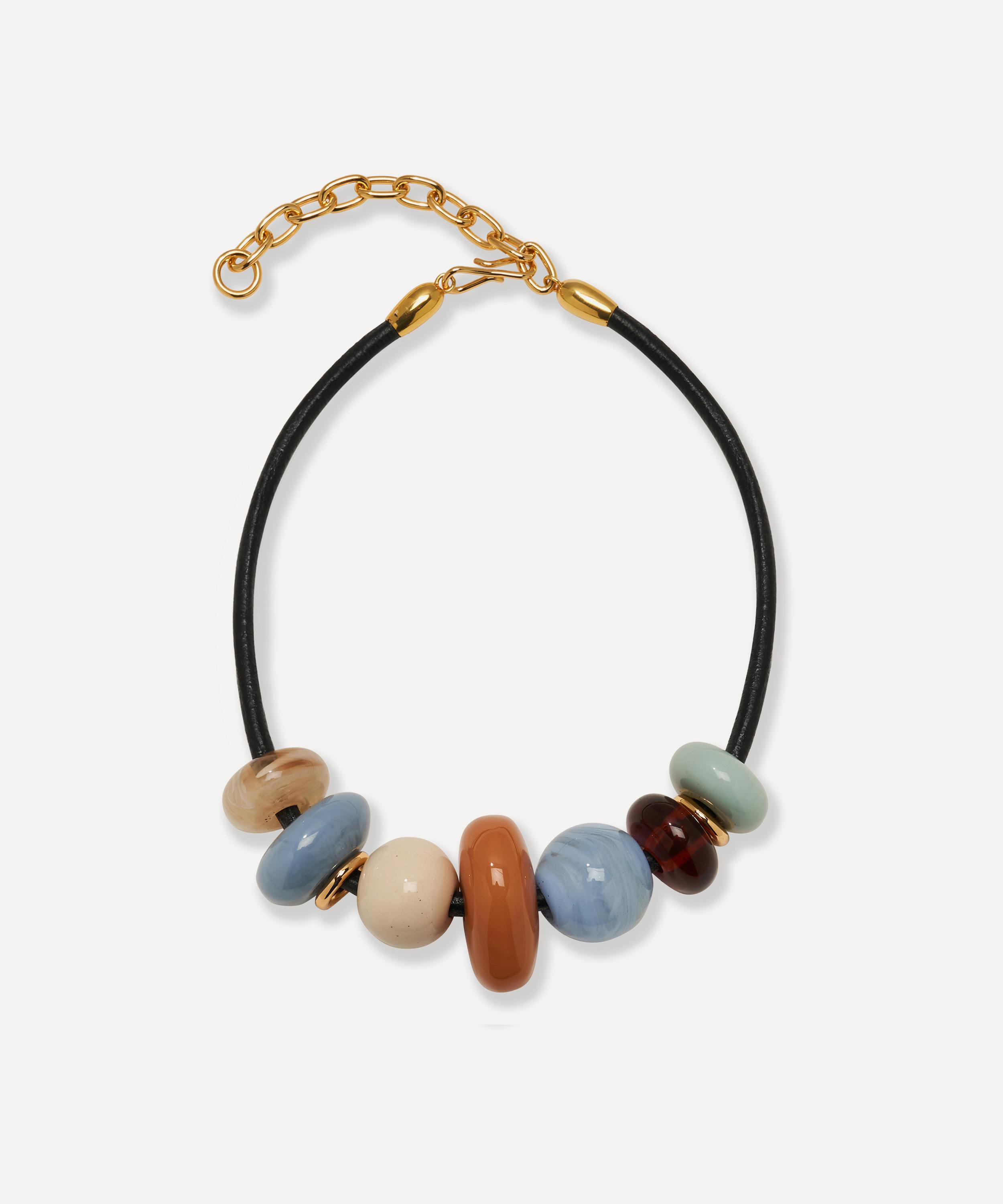 Lizzie Fortunato - Gold-Plated Piedra Necklace in Clay