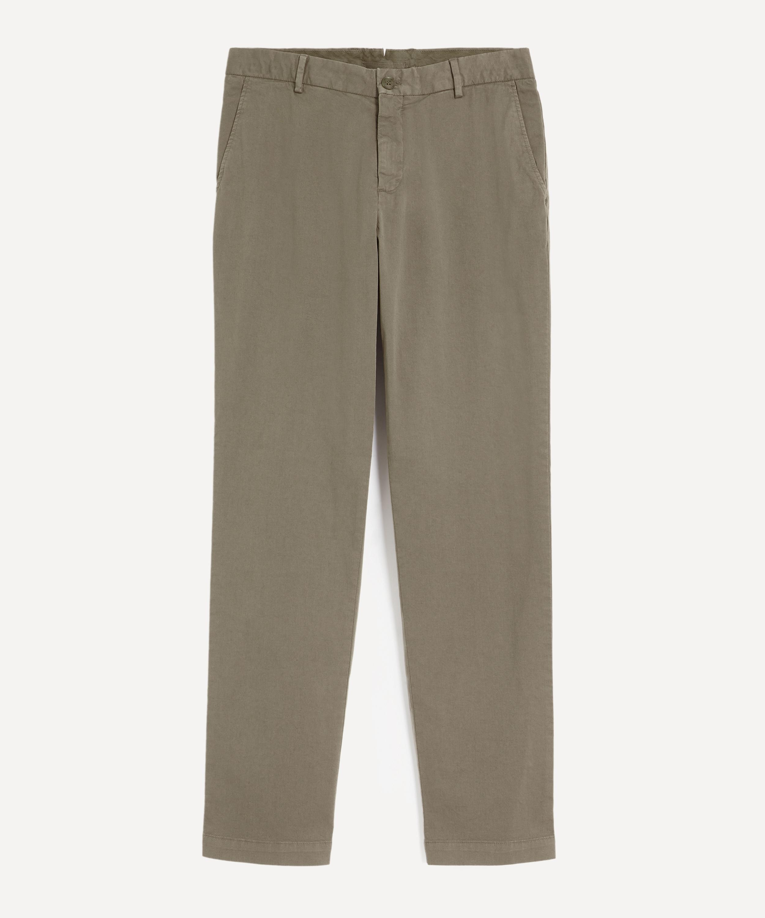 Sunspel - Dark Stone Regular Fit Chino Trousers image number 0
