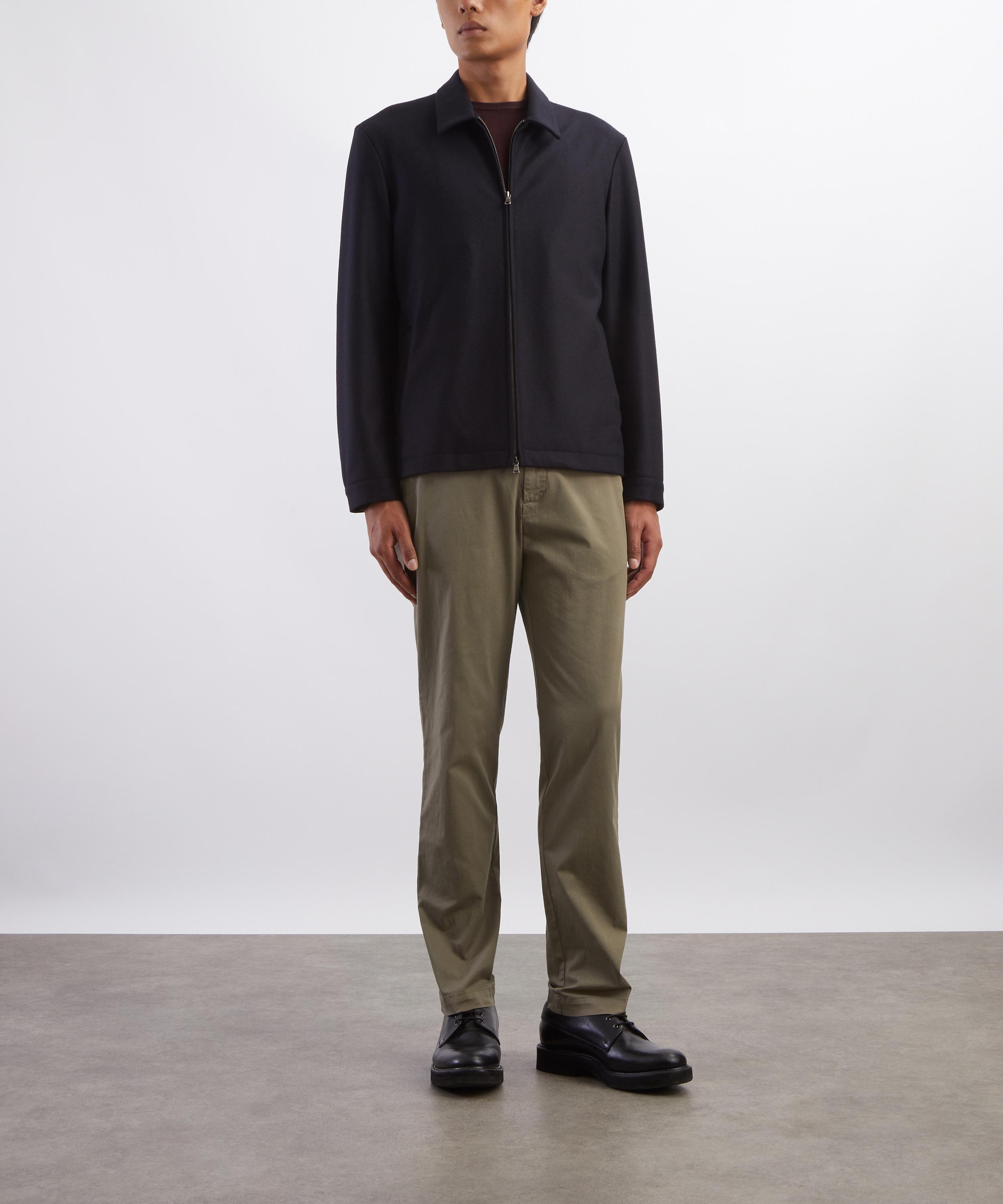 Sunspel - Dark Stone Regular Fit Chino Trousers image number 1