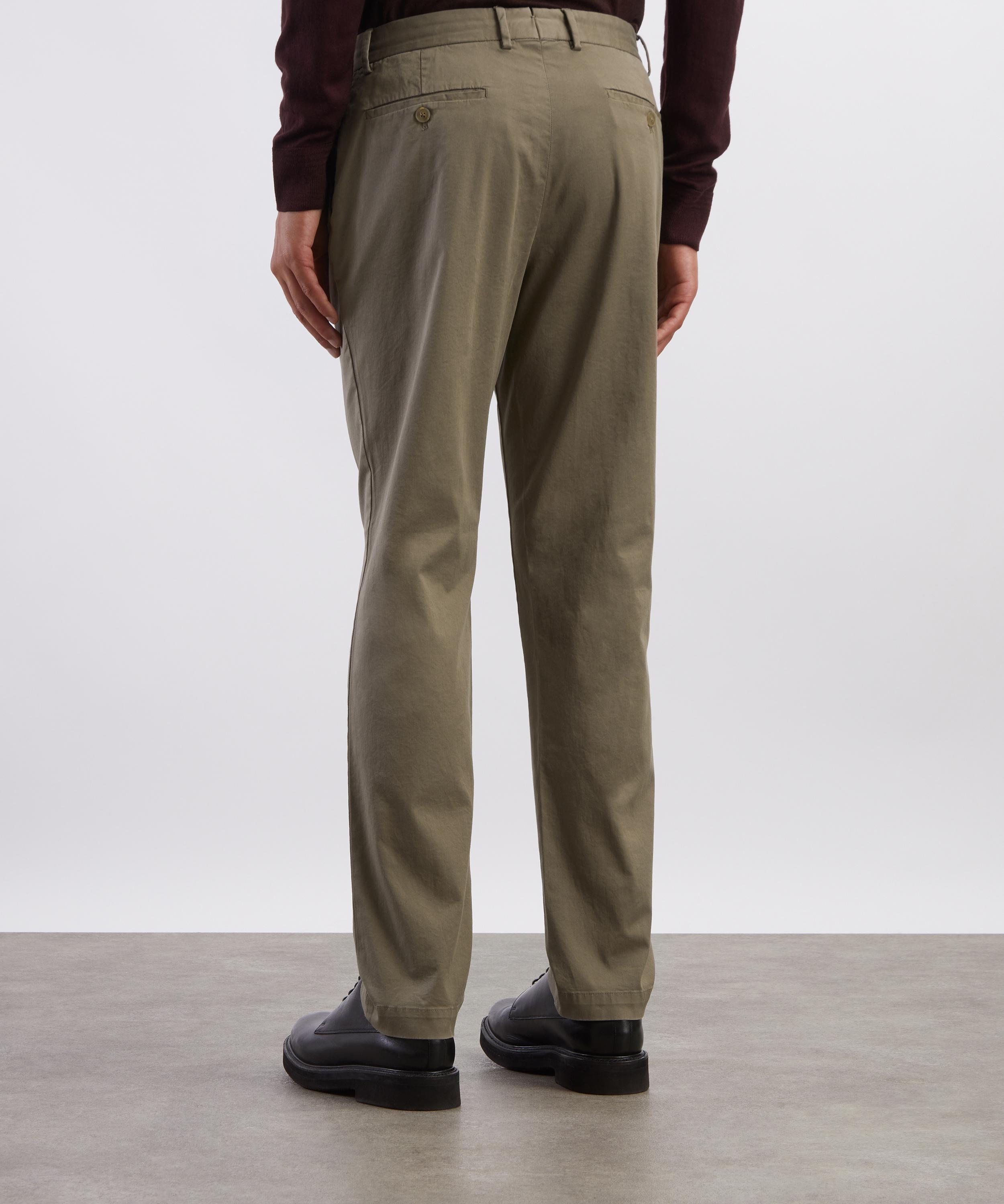 Sunspel - Dark Stone Regular Fit Chino Trousers image number 3