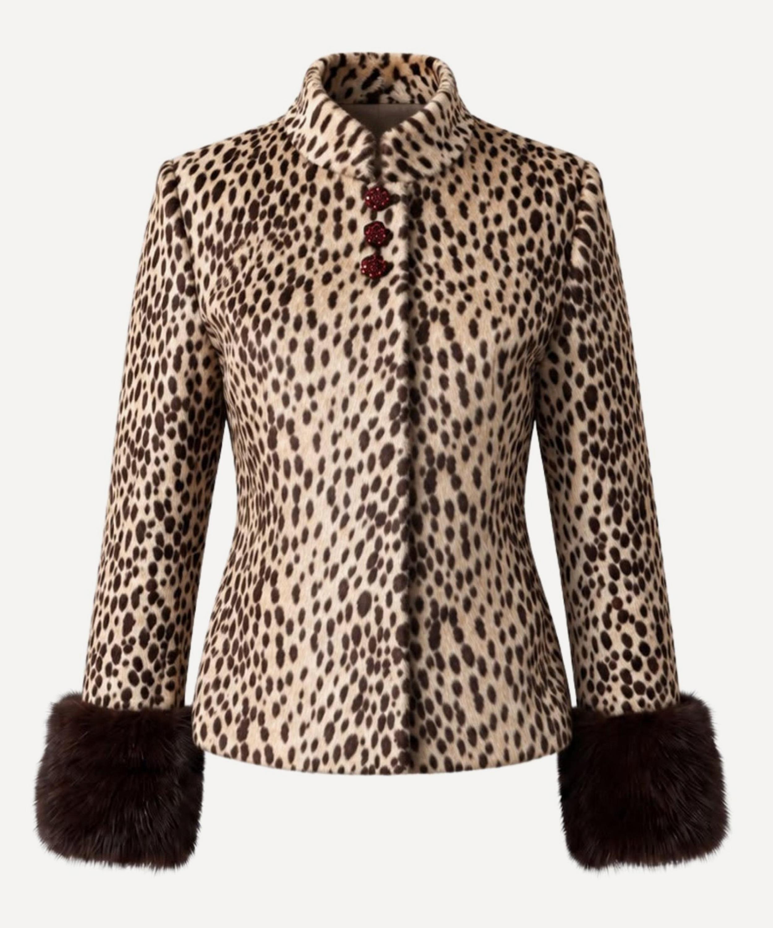 Carelli - Dolly Leopard Faux-Fur Jacket image number 0