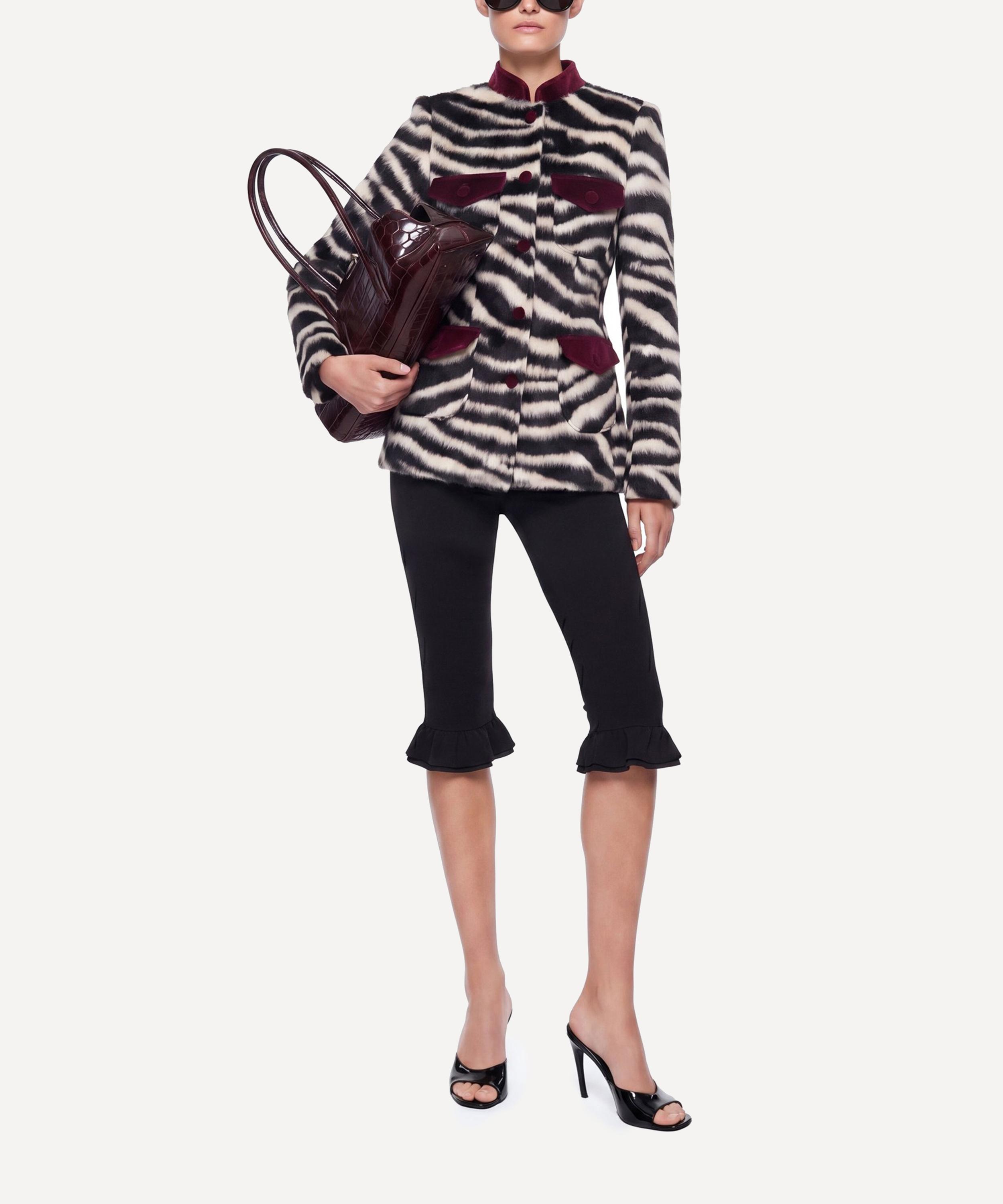 Carelli - Zelda Zebra Print Faux-Fur Jacket image number 2