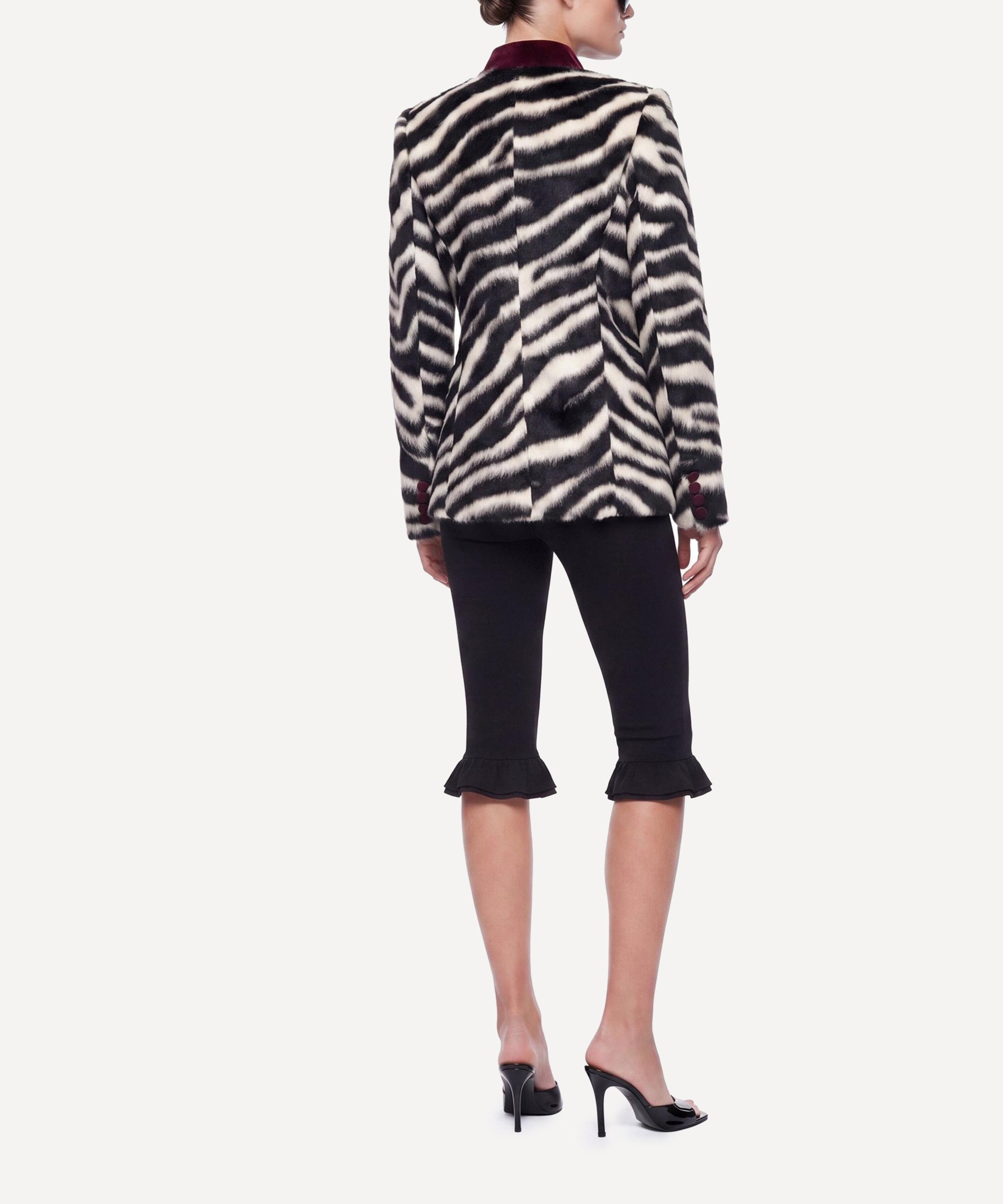 Carelli - Zelda Zebra Print Faux-Fur Jacket image number 3