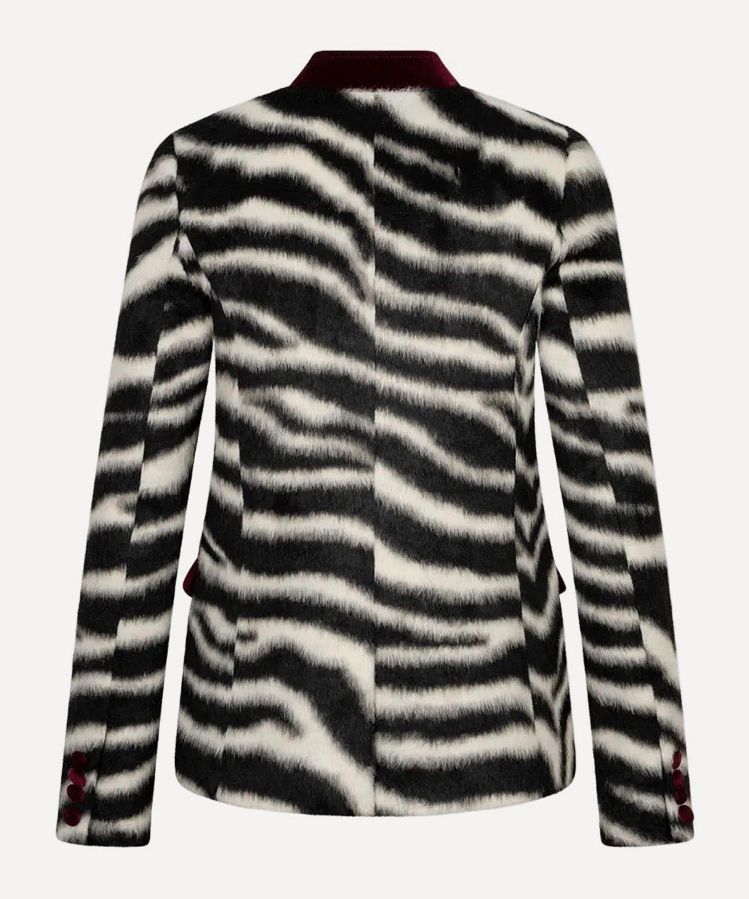 Carelli - Zelda Zebra Print Faux-Fur Jacket image number 4