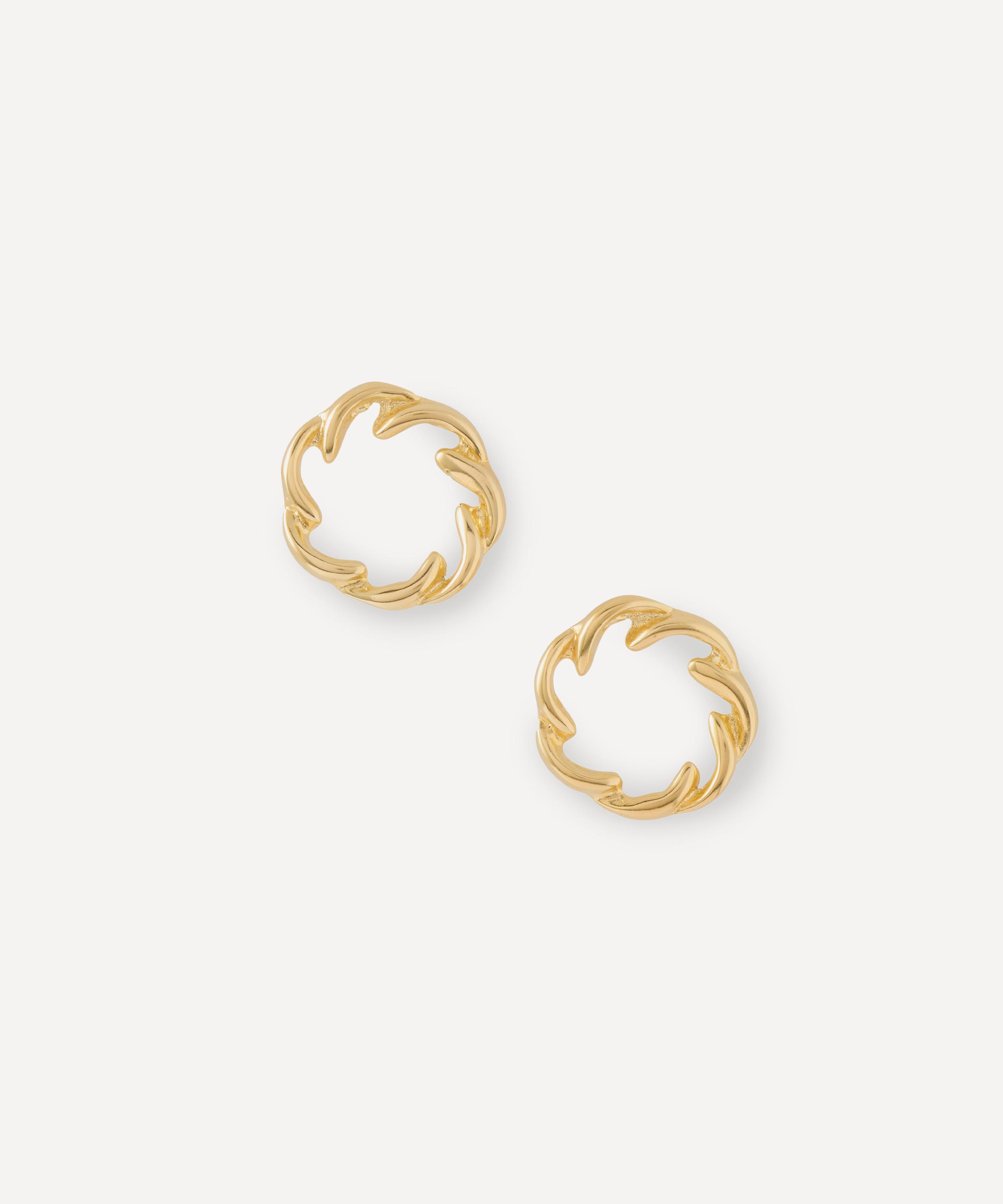 YSSO - 18ct-24ct Gold Plated Wreath Earrings image number 0