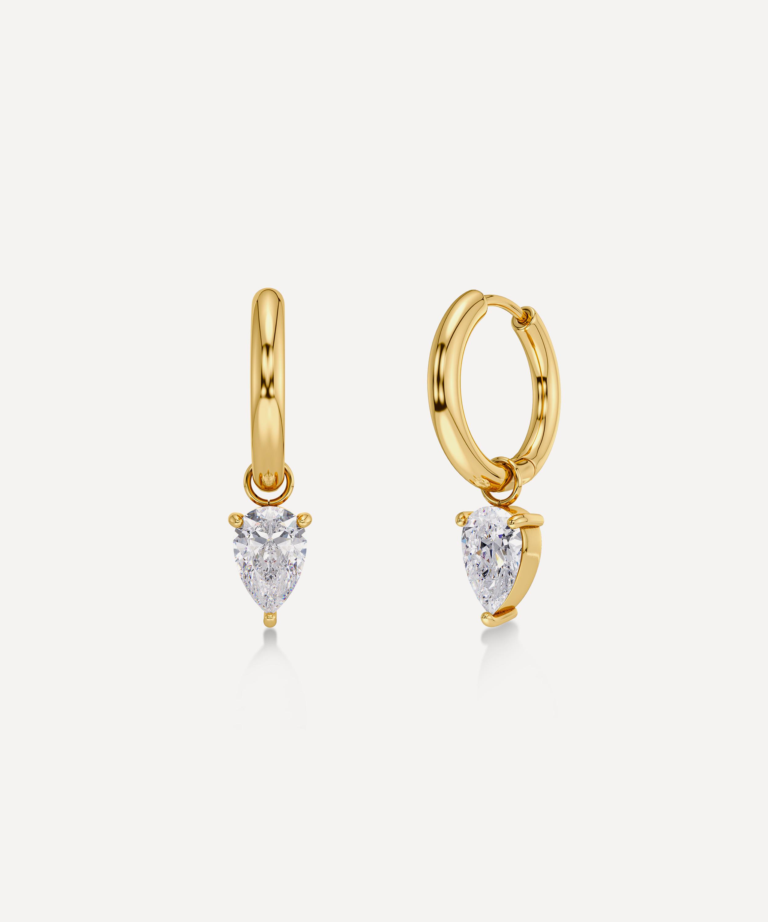 Edblad - 14ct Gold-Plated Arrow Hoop Earrings image number 0