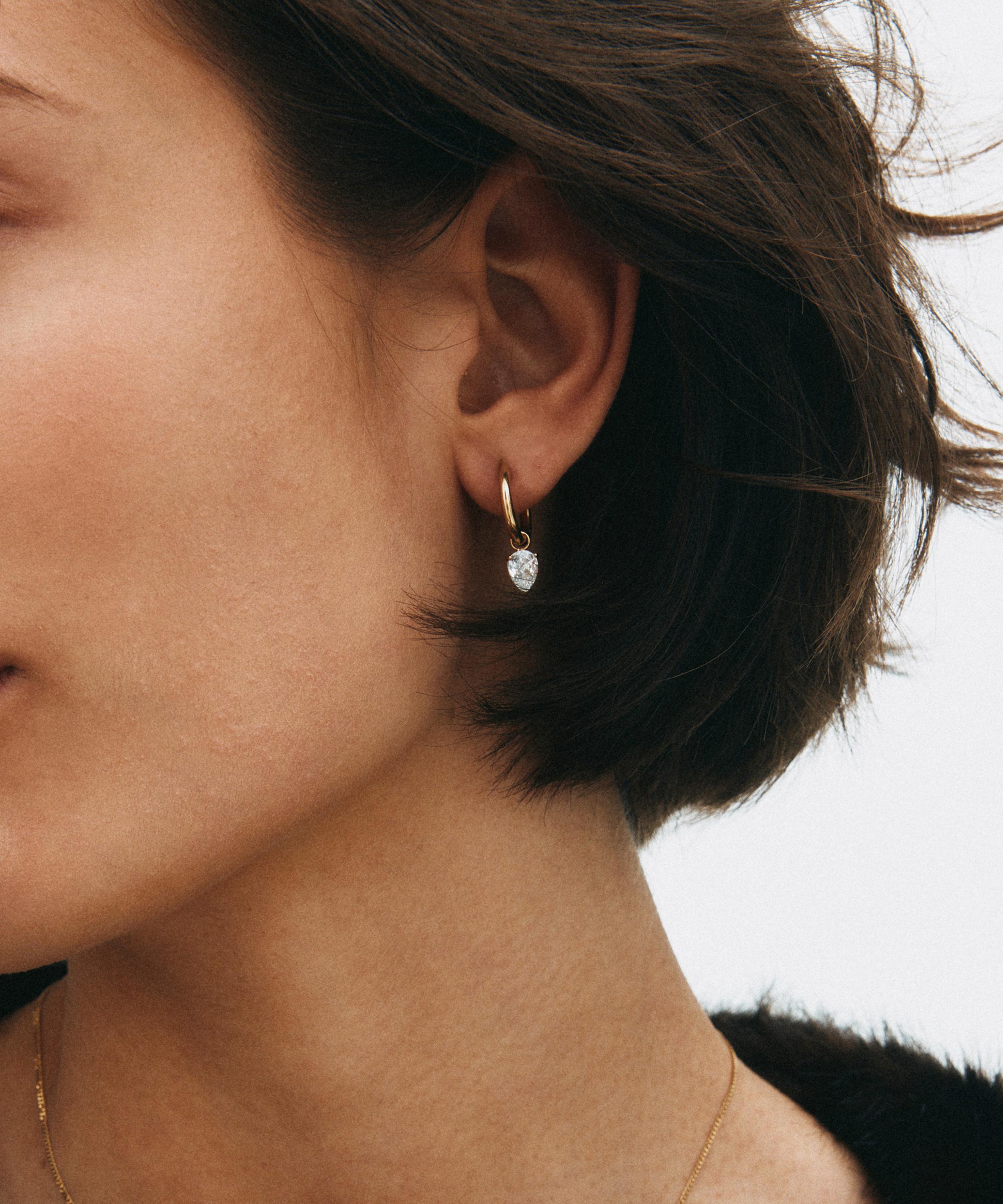 Edblad - 14ct Gold-Plated Arrow Hoop Earrings image number 1