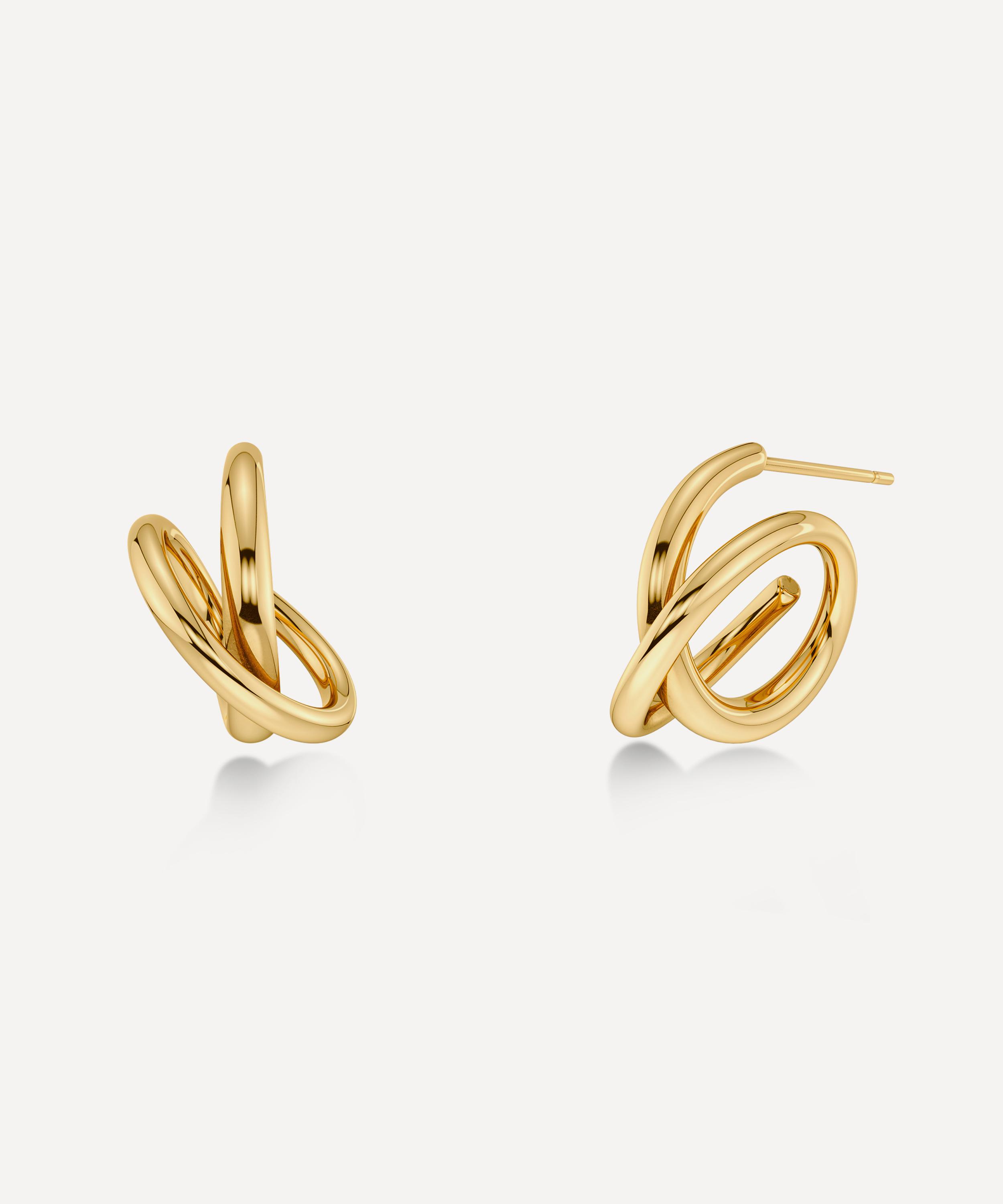 Edblad - 14ct Gold-Plated Small Nouveau Hoop Earrings image number 0