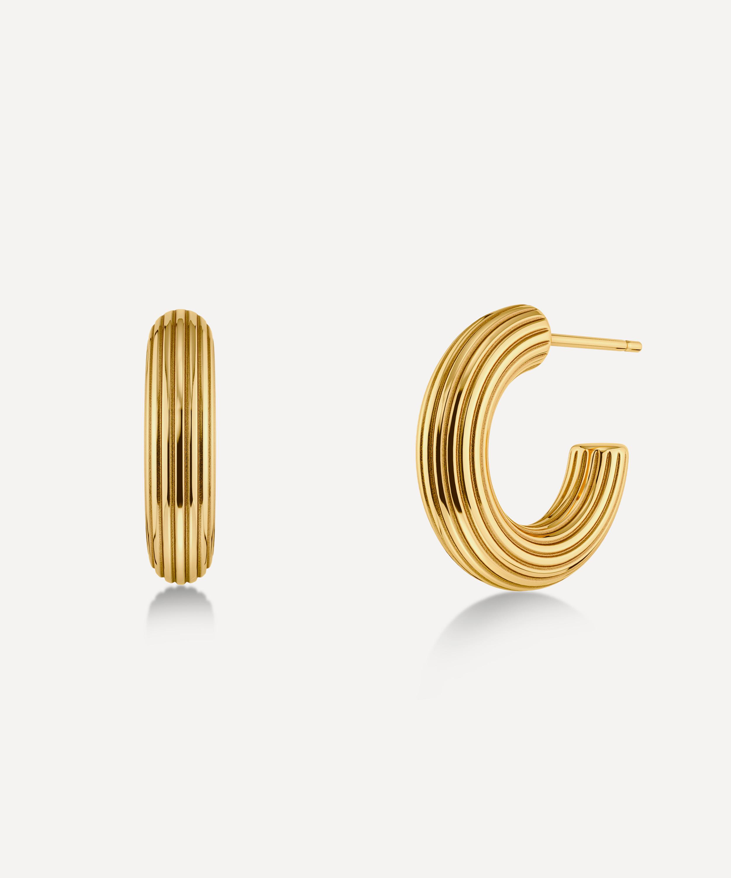 Edblad - 14ct Gold-Plated Small Wildern Hoop Earrings image number 0