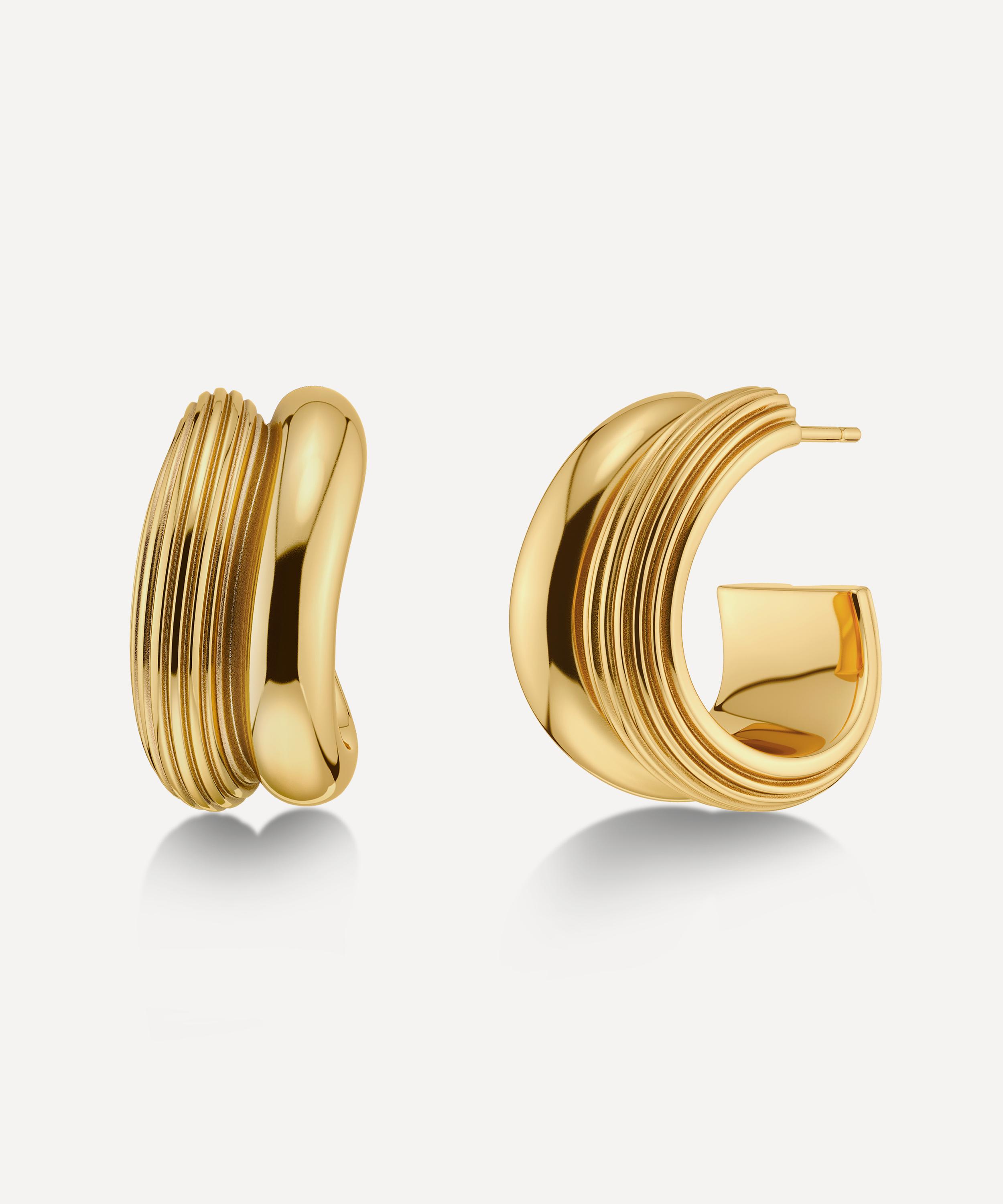 Edblad - 14ct Gold-Plated Large Wildern Hoop Earrings image number 0