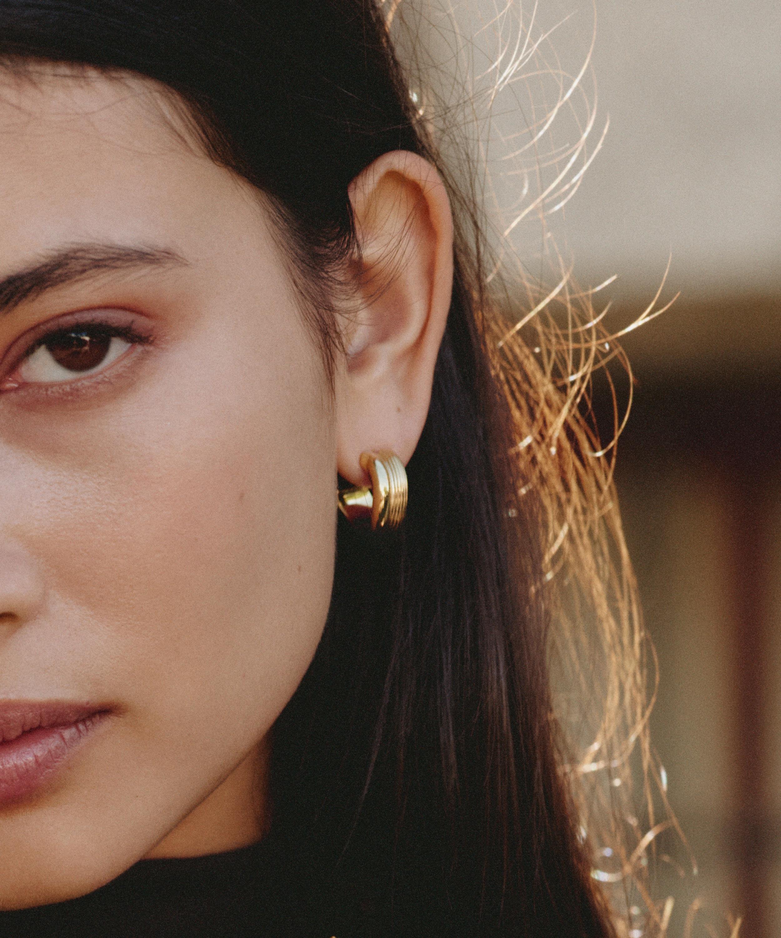 Edblad - 14ct Gold-Plated Large Wildern Hoop Earrings image number 1
