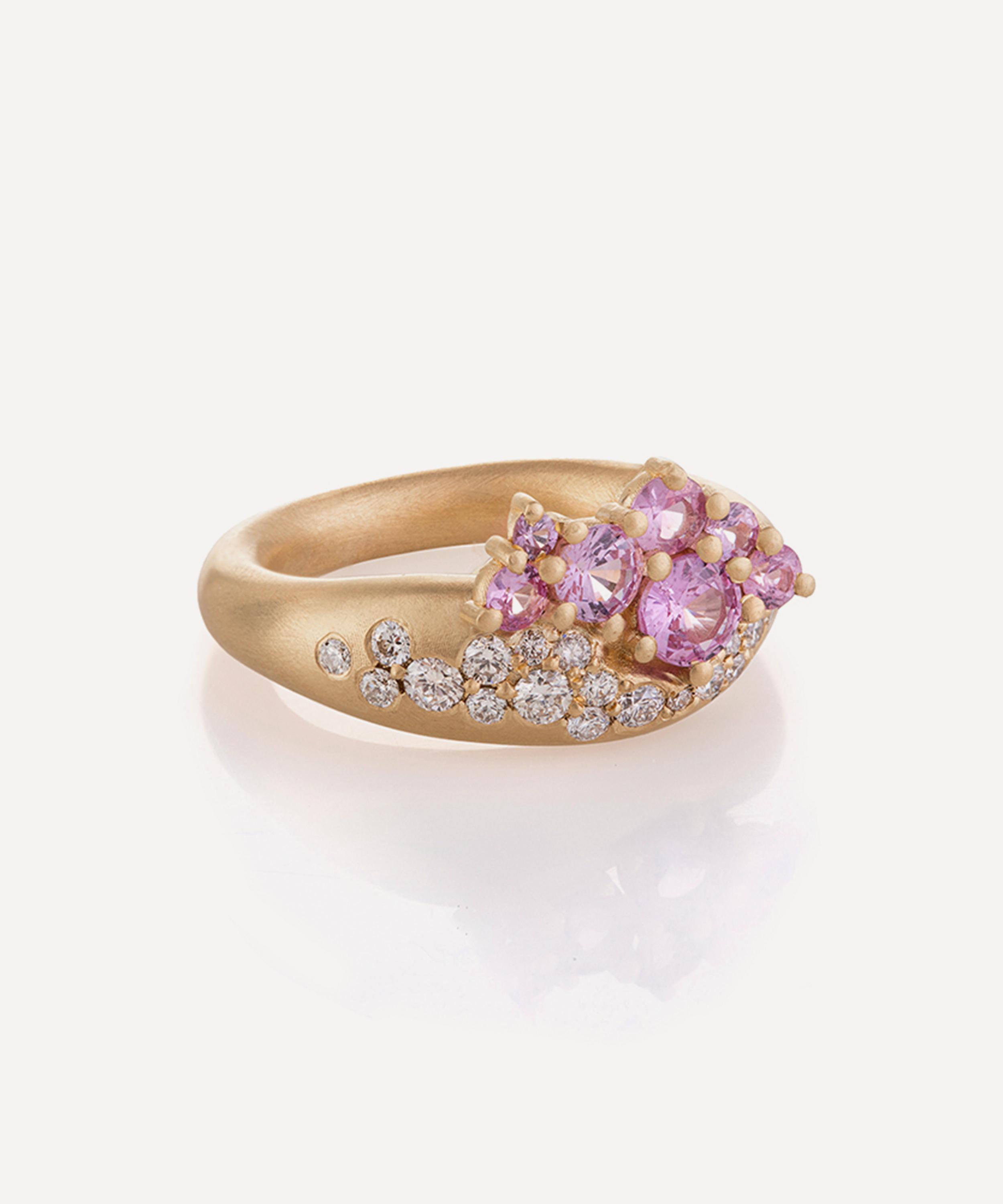 Nada Ghazal - 18ct Gold Dancing Joy Duet Ring image number 0