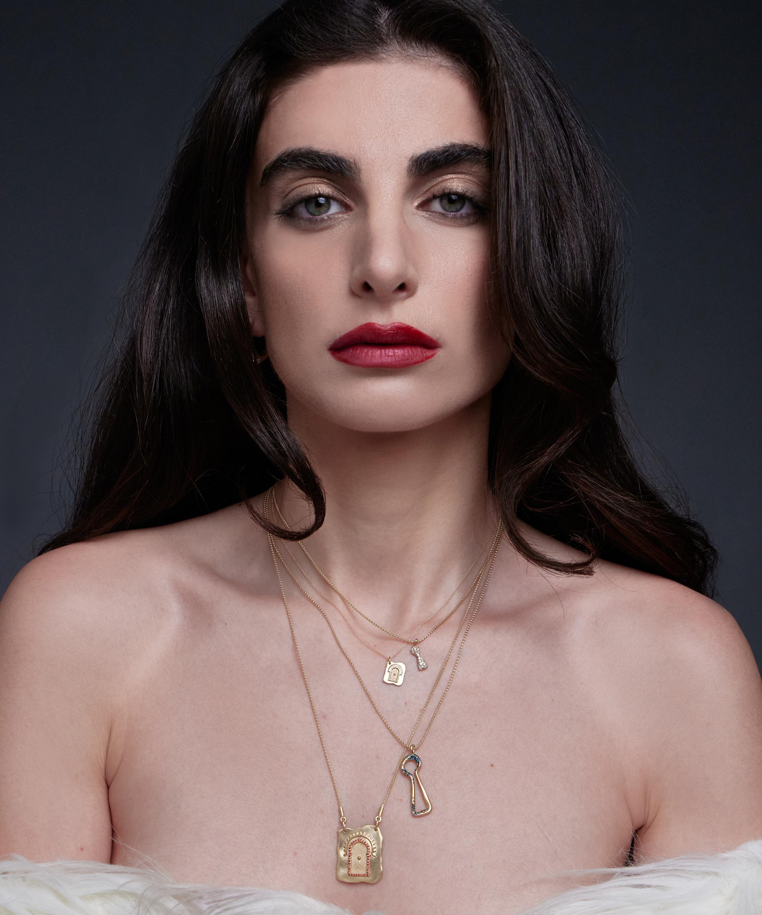 Nada Ghazal - 18ct Gold Door of Resilience Necklace image number 1