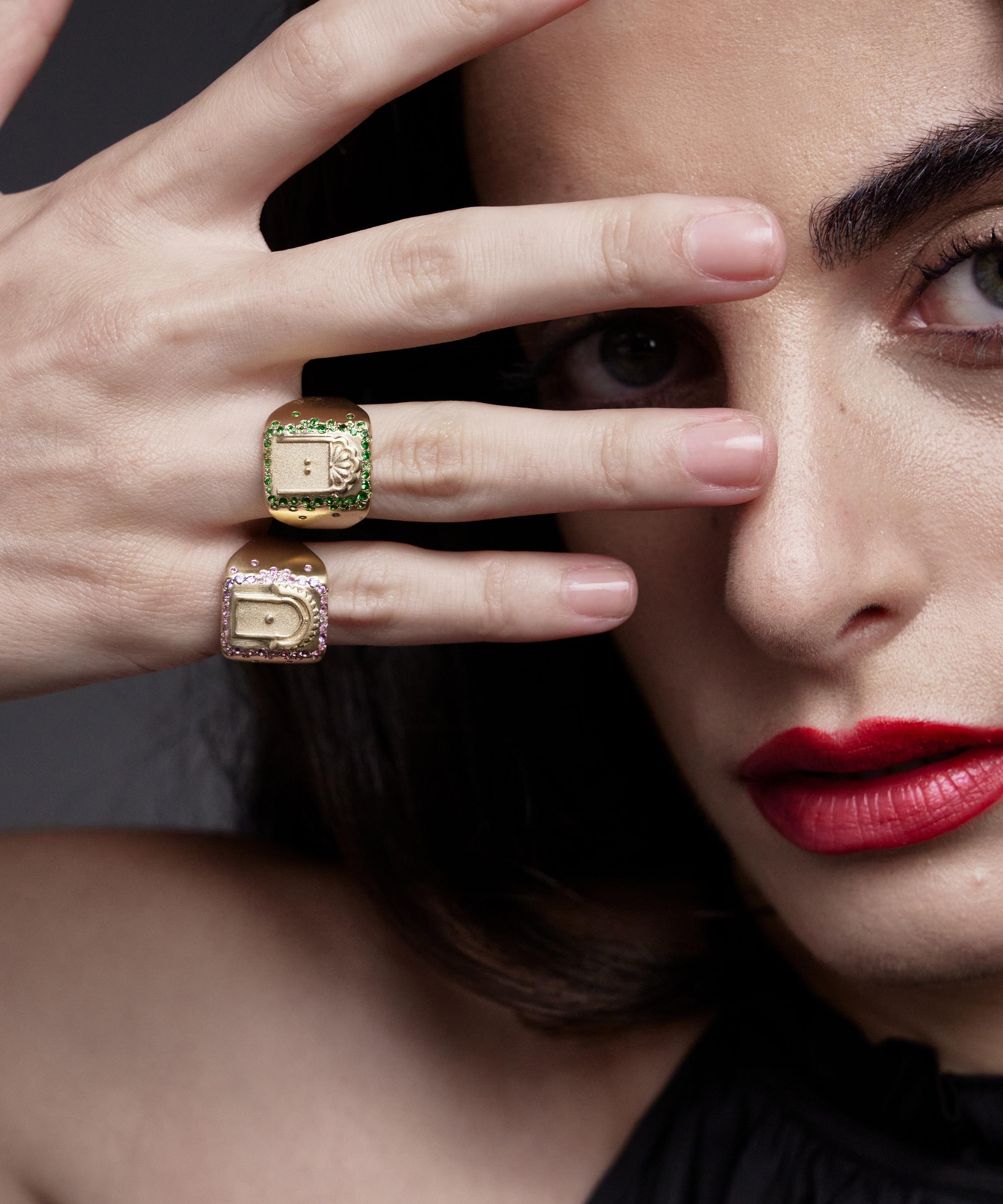 Nada Ghazal - 18ct Gold Door of Self Love Mini Ring image number 1