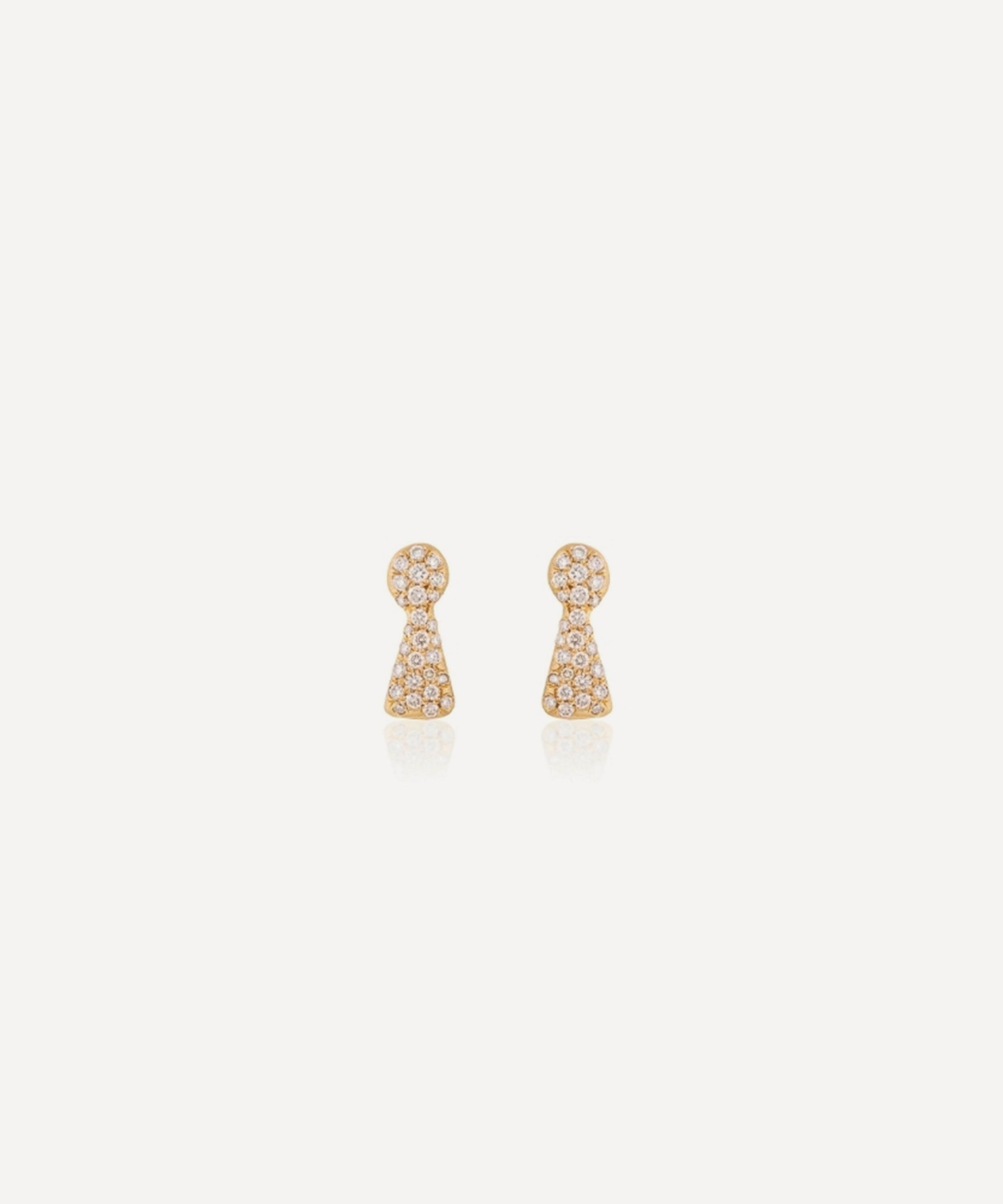 Nada Ghazal - 18ct Gold Unlock Power Mini Earrings