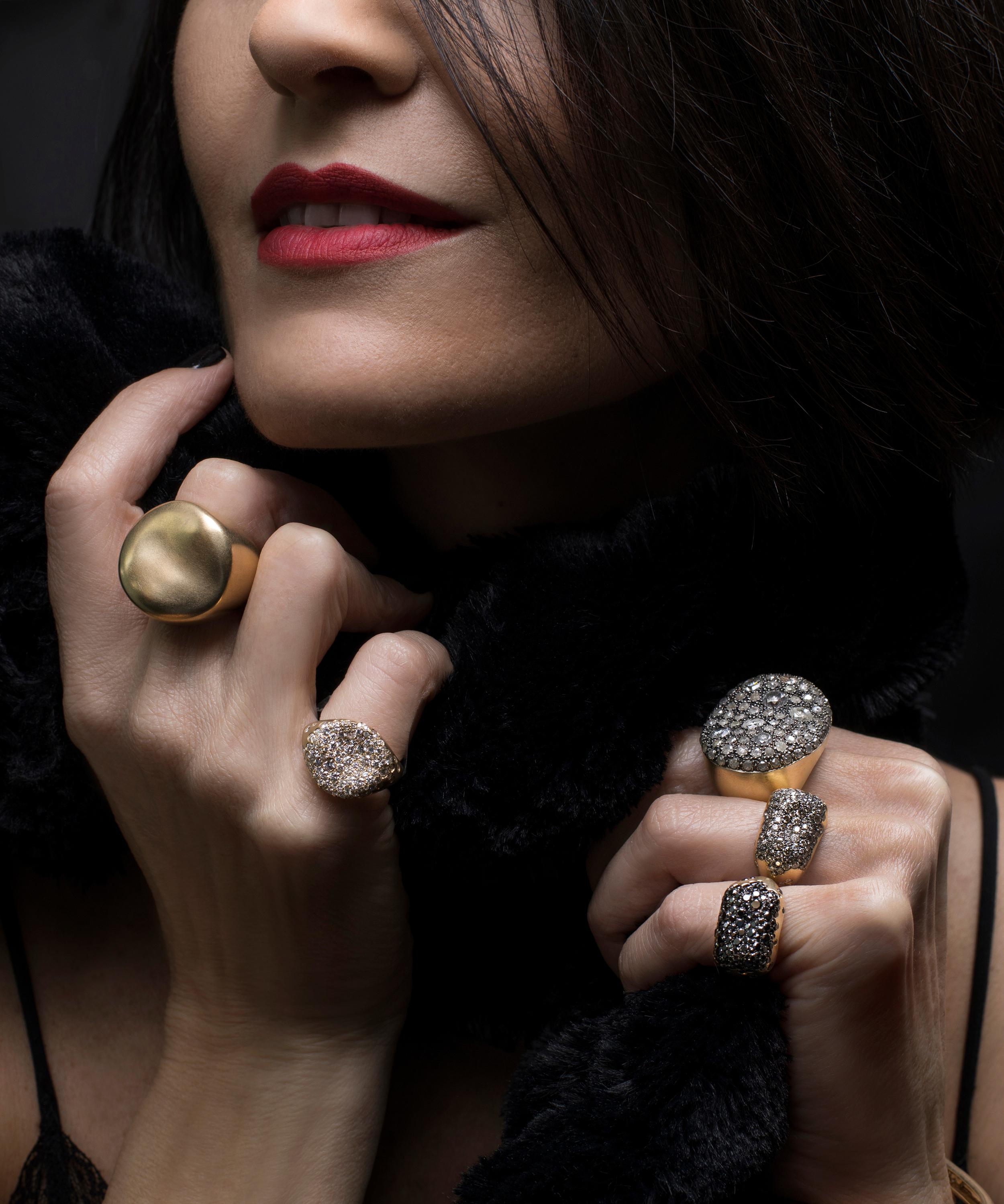 Nada Ghazal - 18ct Gold Malak Round Ring image number 1