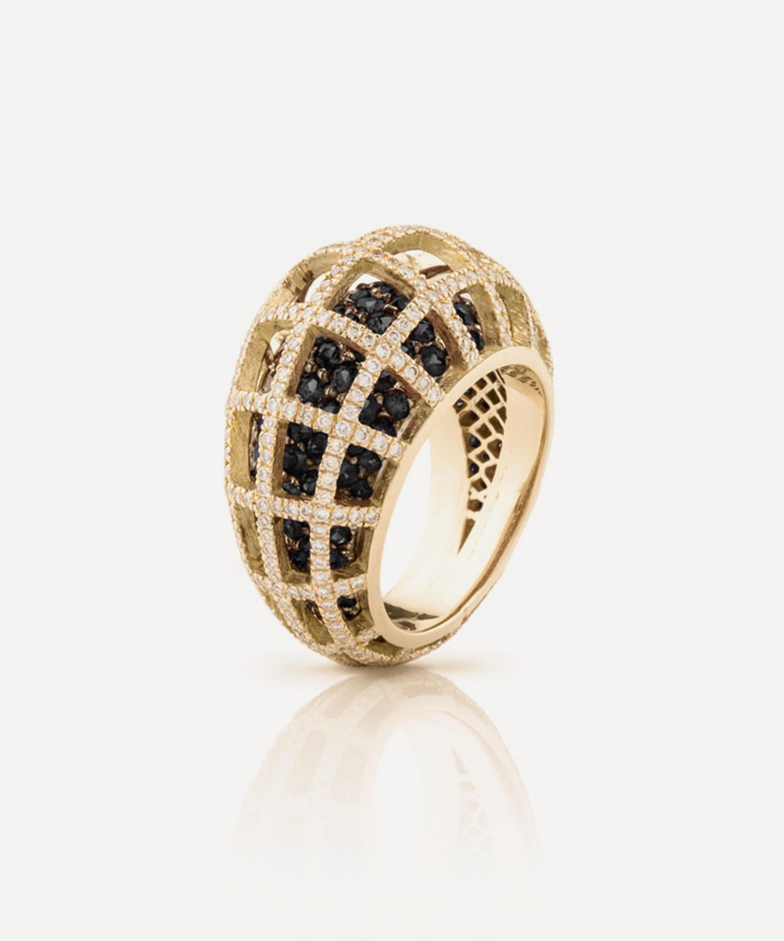 Nada Ghazal - 18ct Gold Matrix Double Mini Pinky Ring