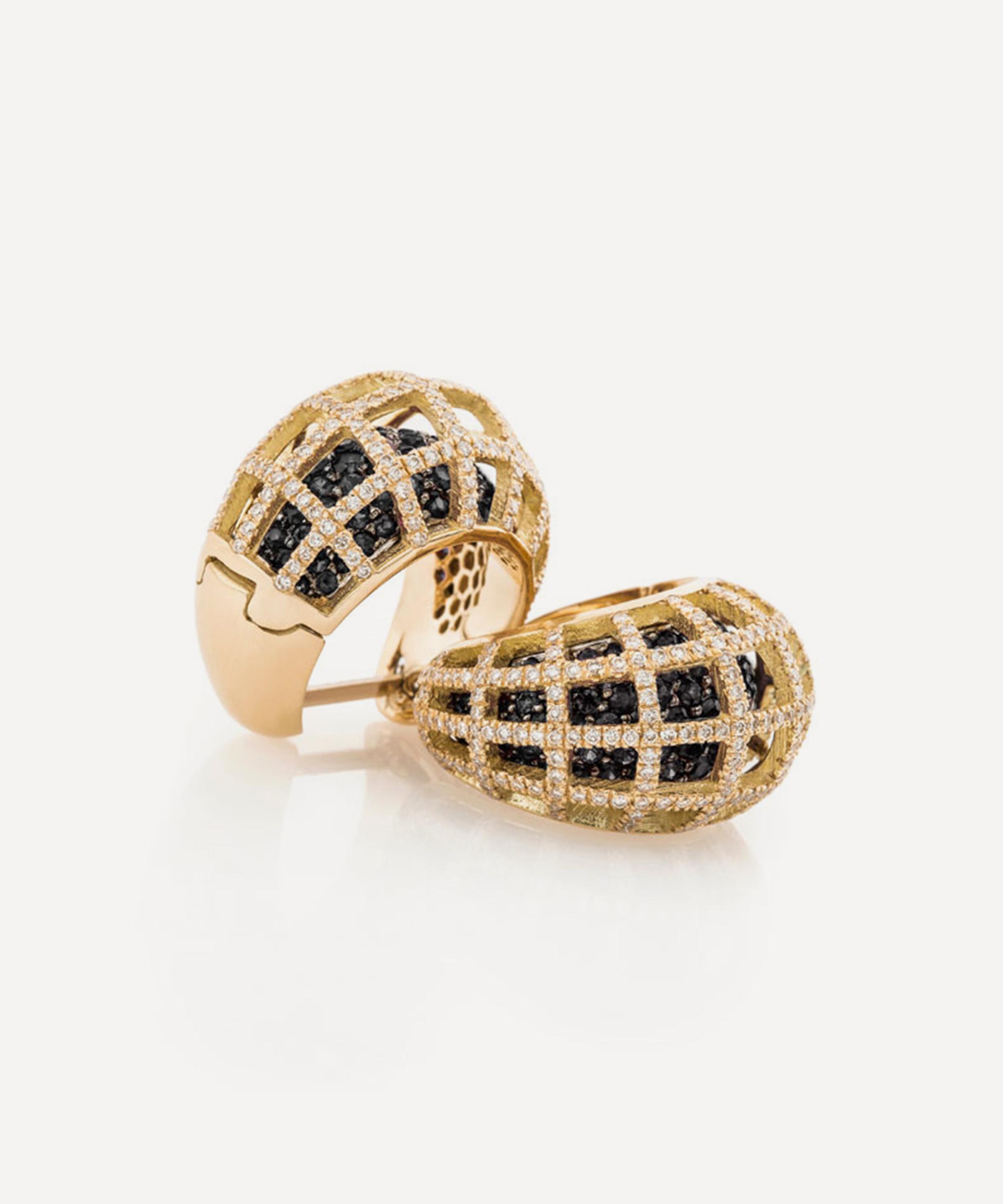 Nada Ghazal - 18ct Gold Matrix Double Mini Earrings