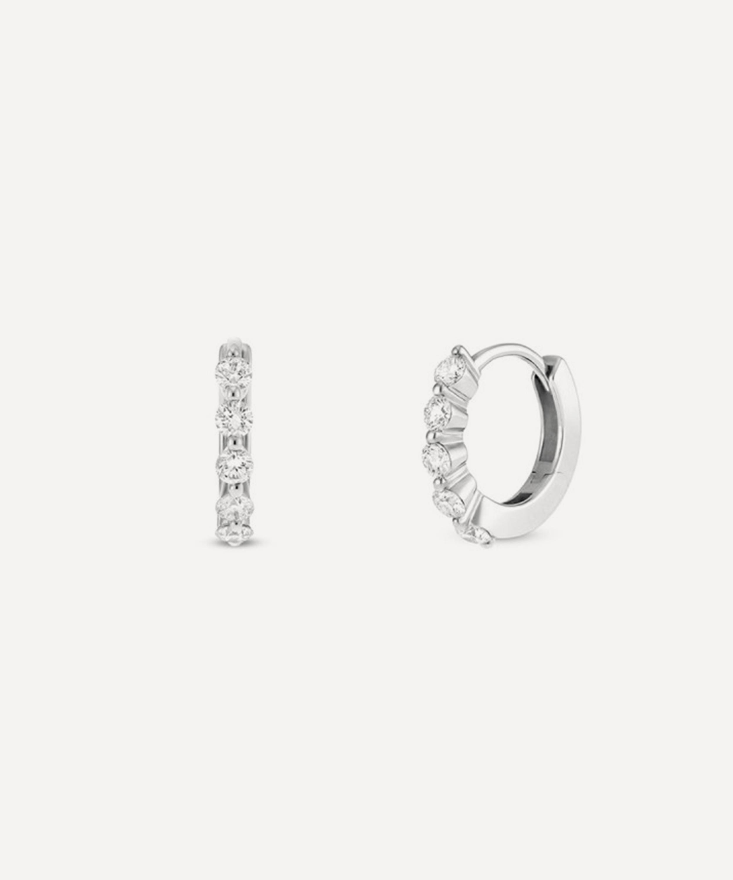 Dinny Hall - 9ct White Gold Shuga Mini Lab-Grown Diamond Huggie Hoop Earrings