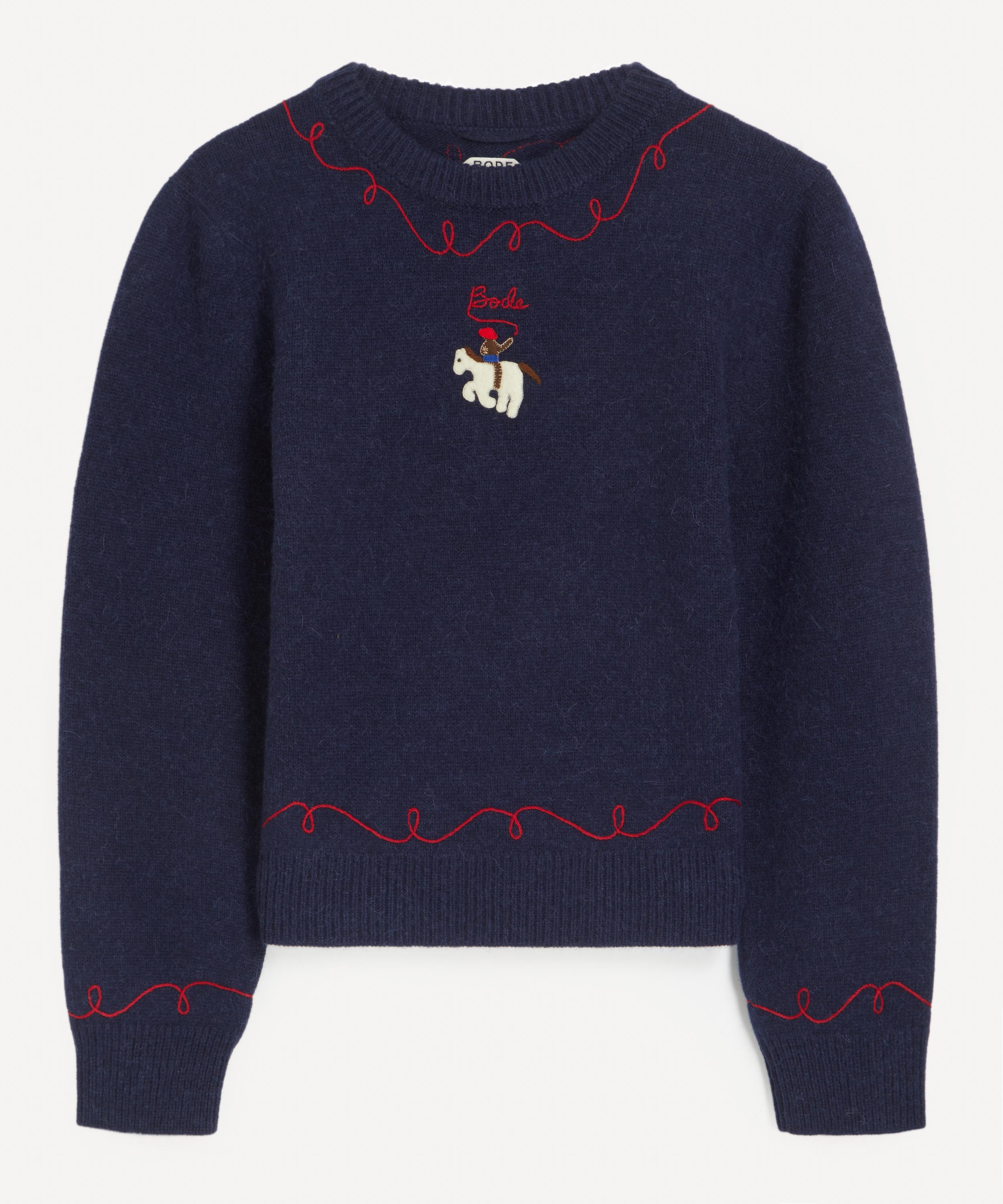 Bode - Cowboy Appliqu&eacute; Pullover Jumper image number 0