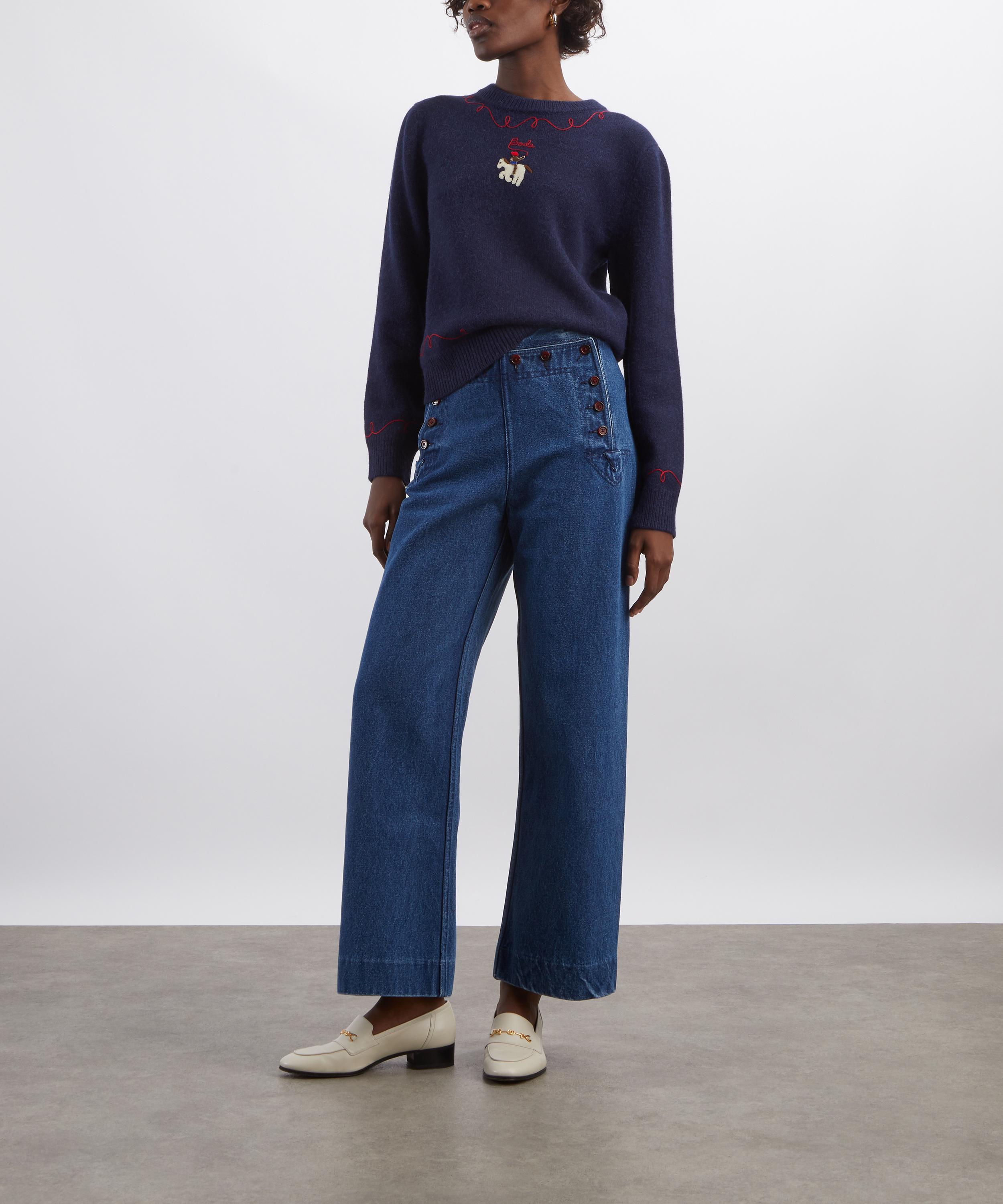 Bode - Cowboy Appliqu&eacute; Pullover Jumper image number 1