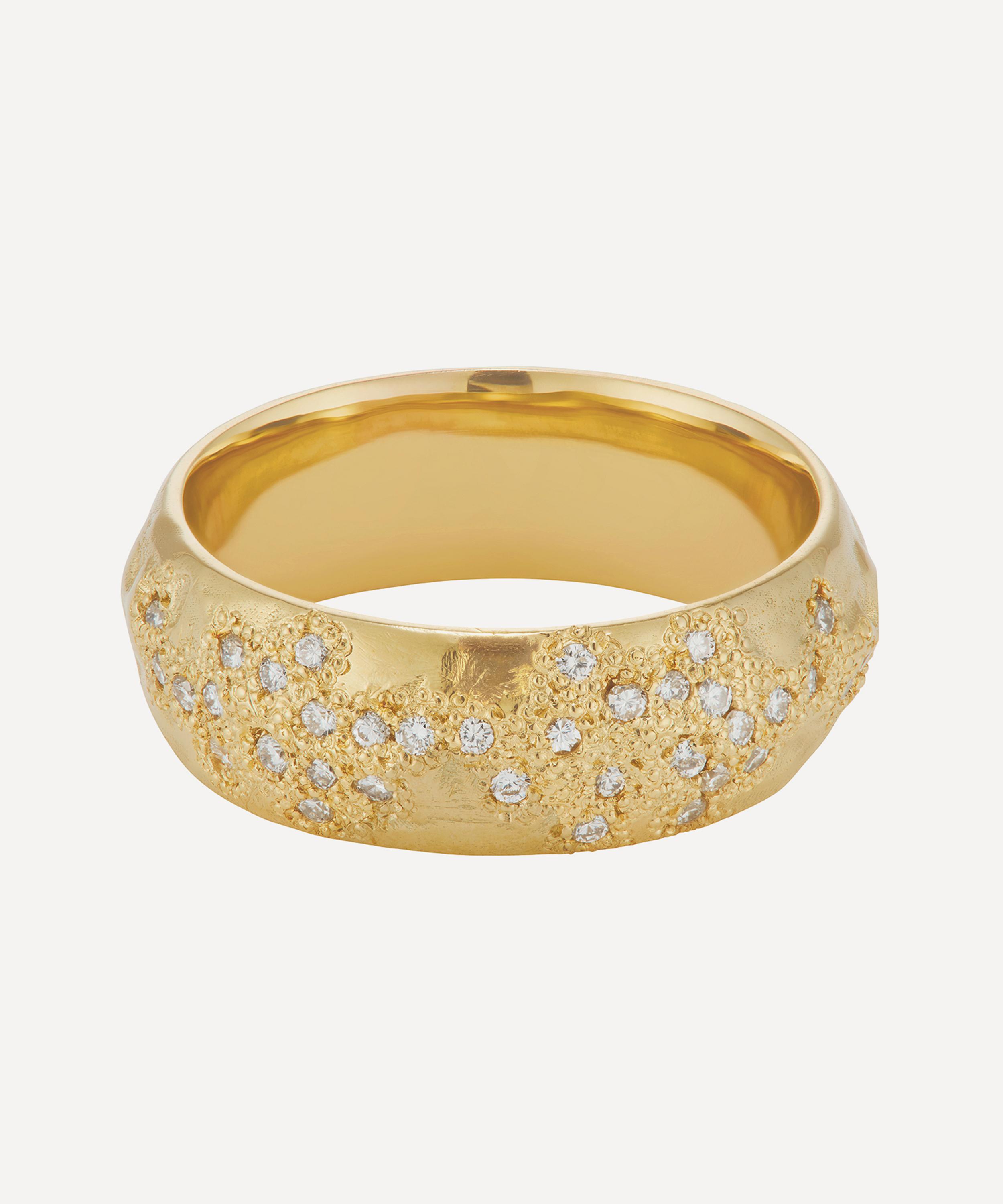 Ellis Mhairi Cameron - 14ct Gold X White Diamond Scatter Ring image number 0