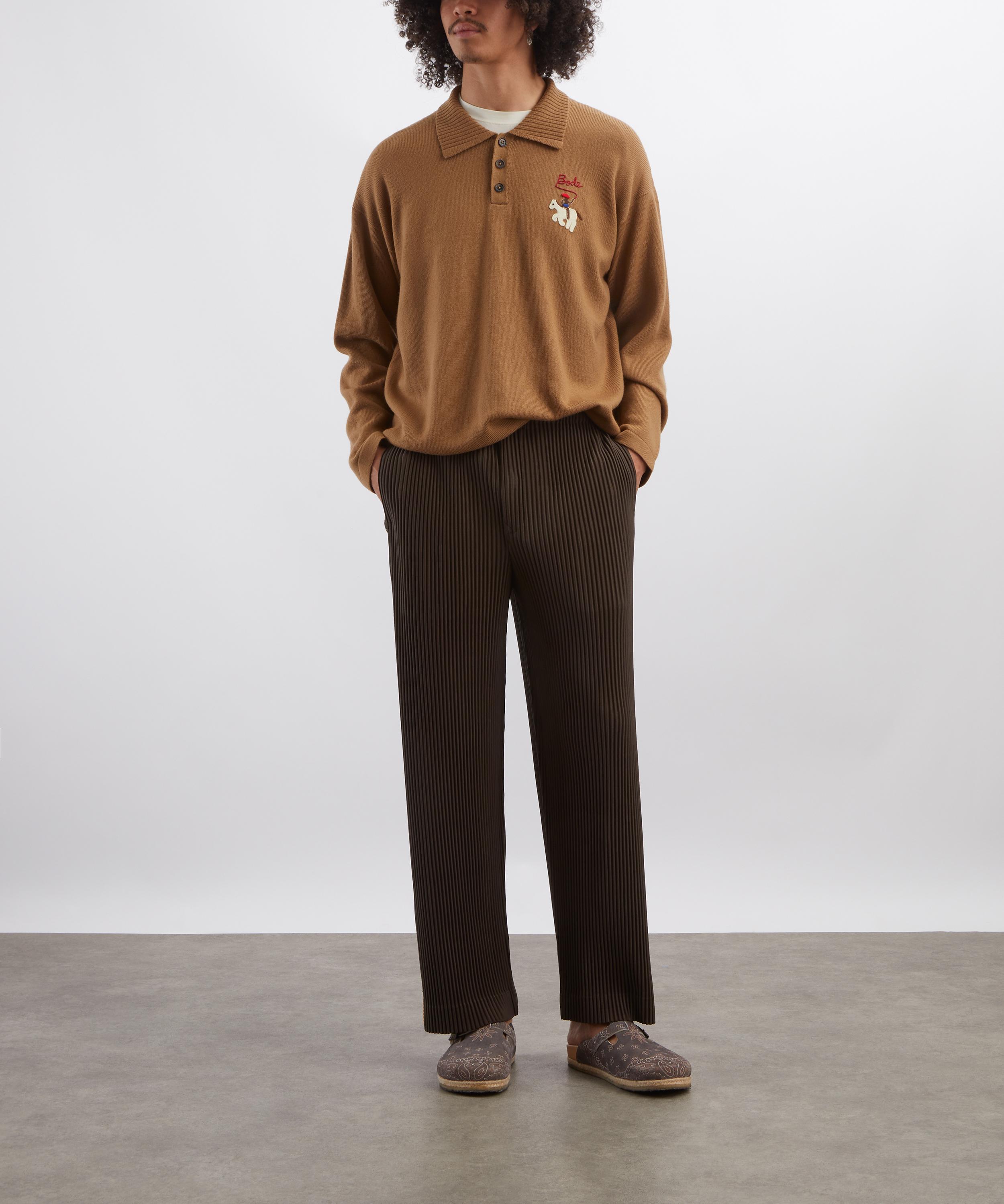 Bode - Cowboy Appliqu&eacute; Polo Jumper image number 1