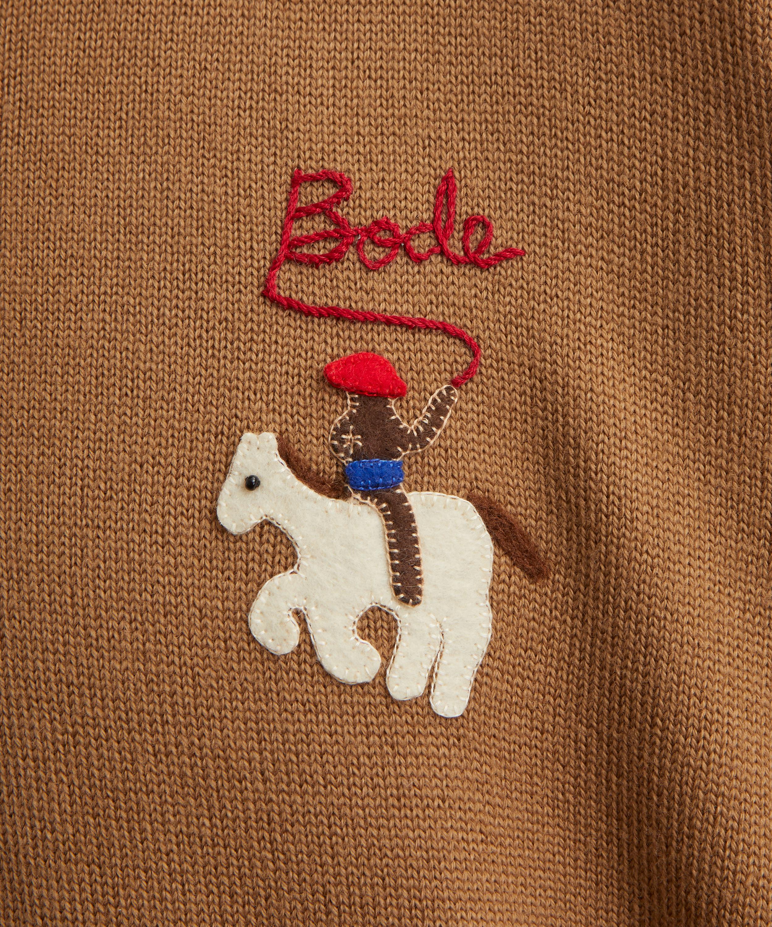 Bode - Cowboy Appliqu&eacute; Polo Jumper image number 4