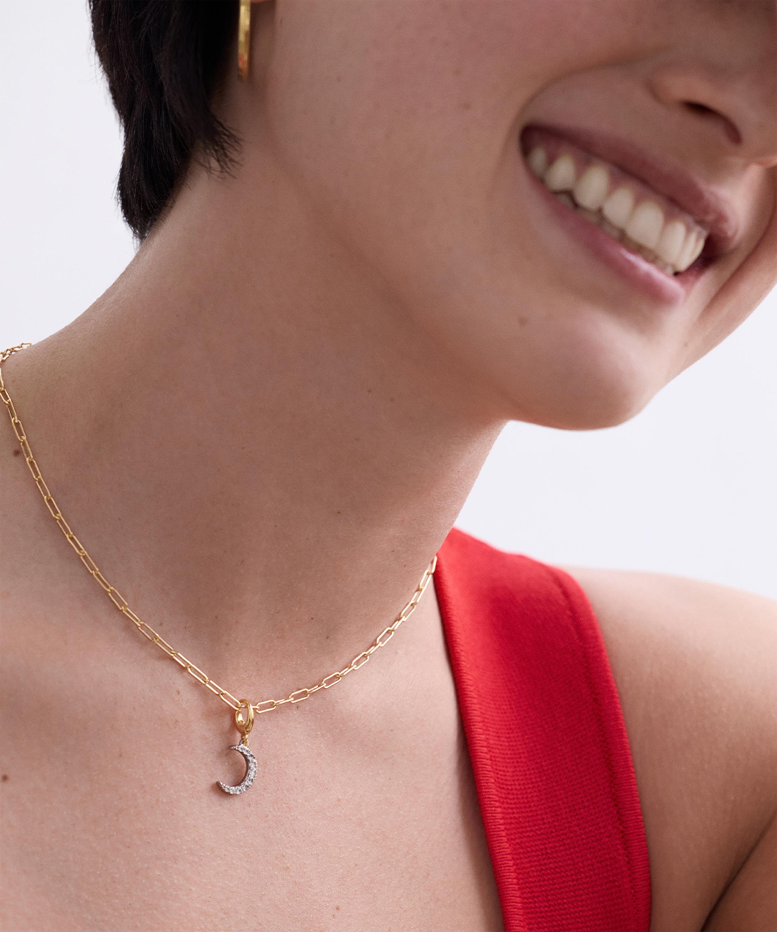Astley Clarke - 18ct Gold-Plated Crescent Moon Charm image number 1