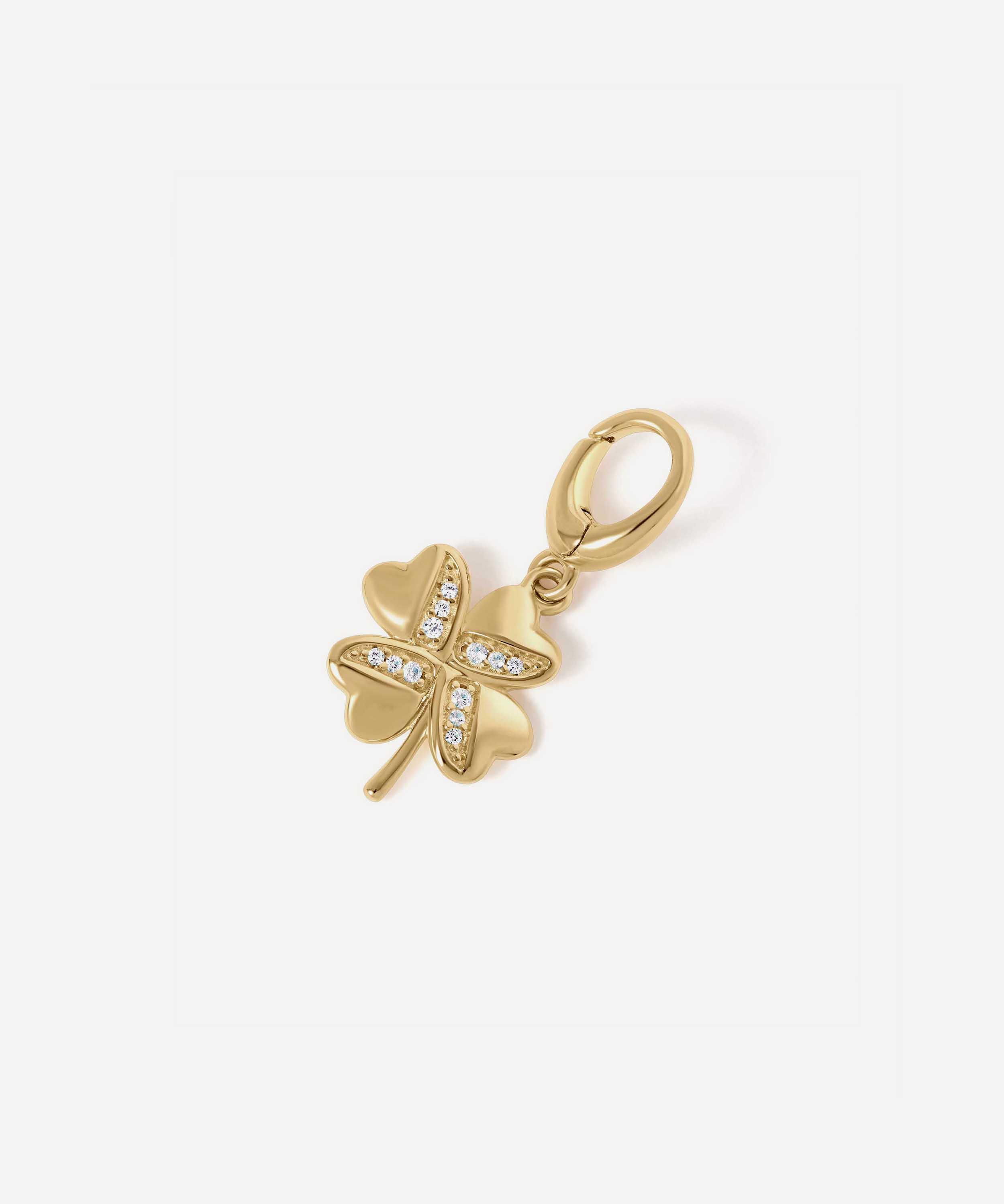 Astley Clarke - 18ct Gold-Plated Lucky Clover Charm image number 0