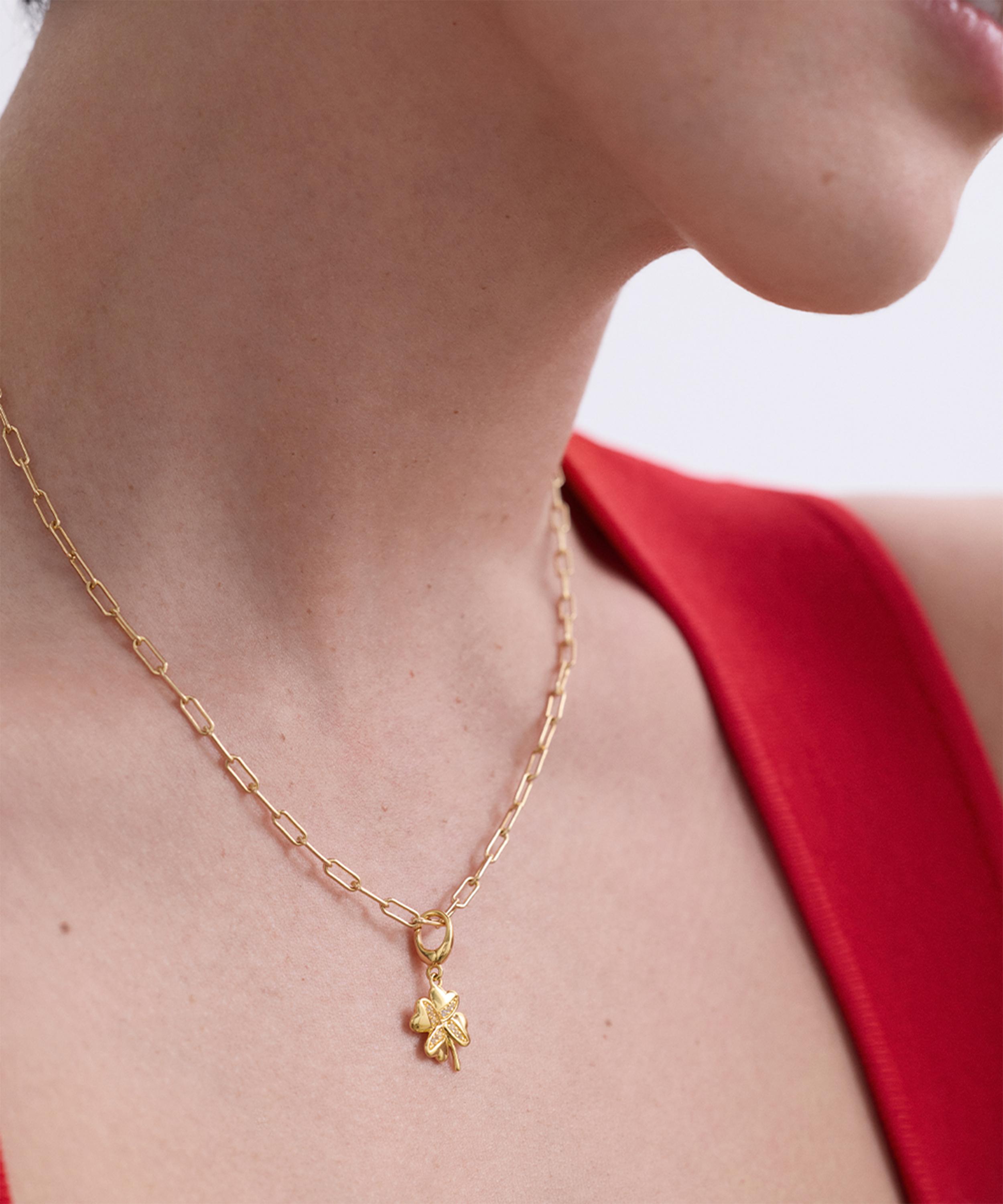 Astley Clarke - 18ct Gold-Plated Lucky Clover Charm image number 1