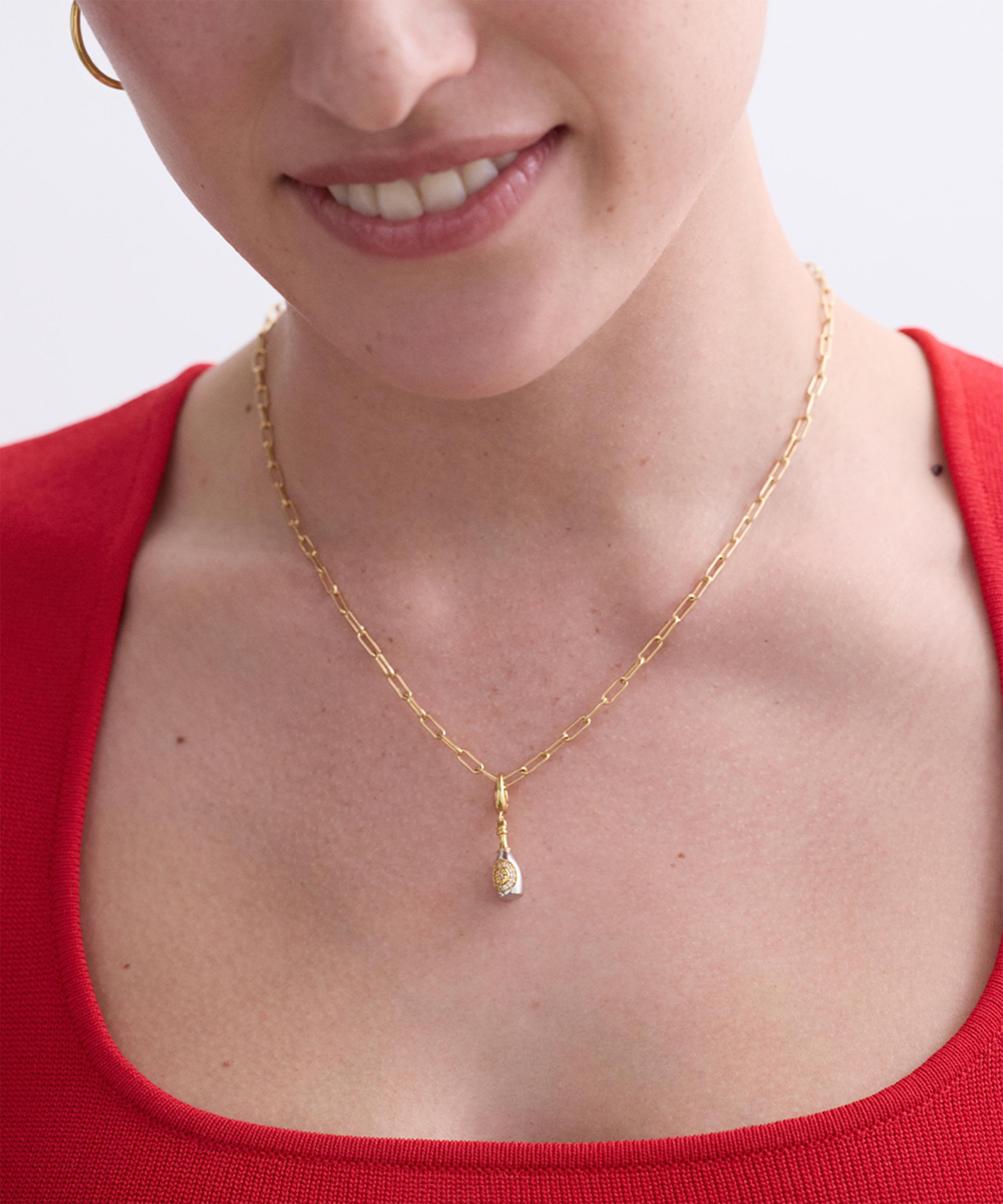 Astley Clarke - 18ct Gold-Plated and Silver Champagne Charm image number 1