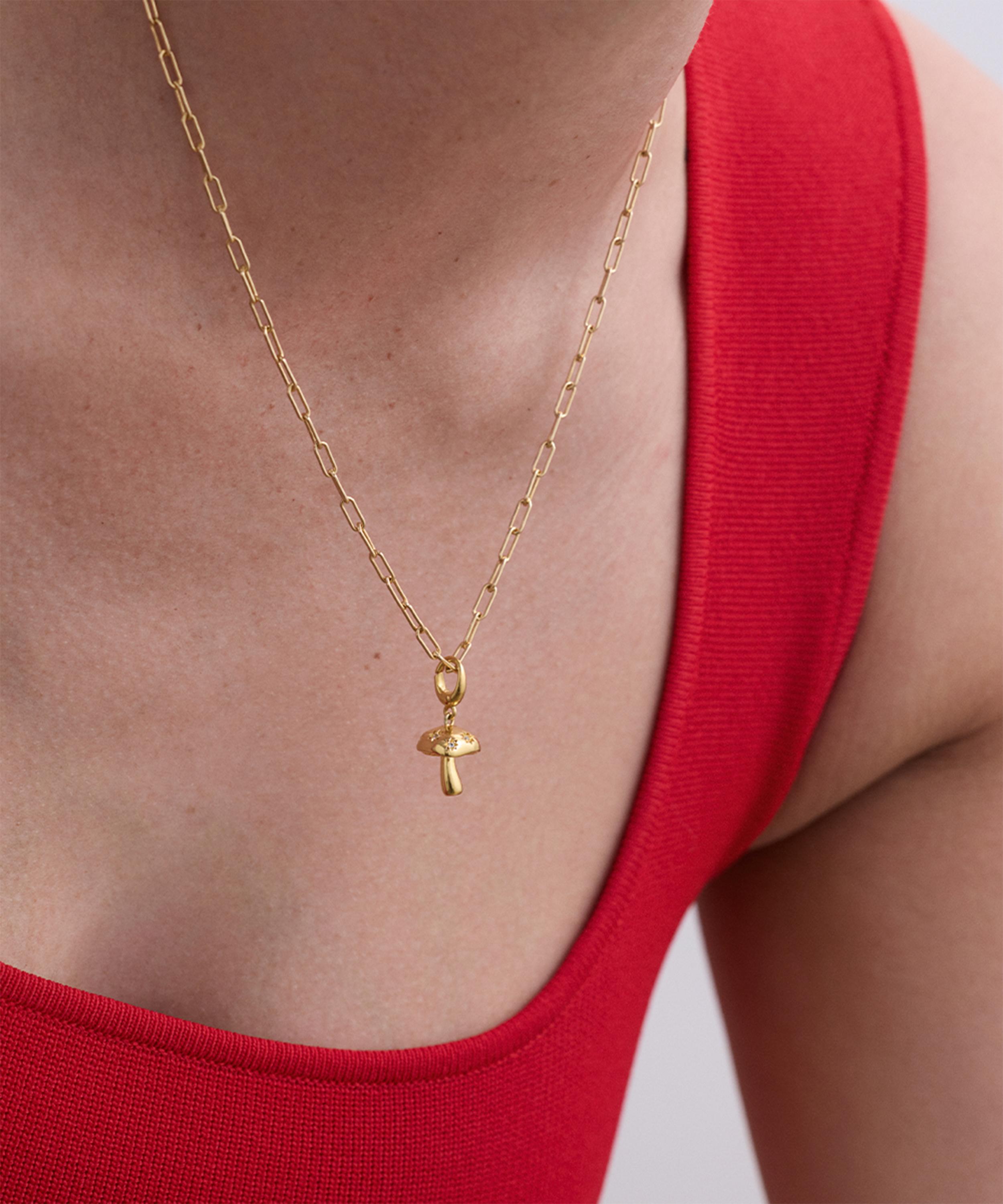 Astley Clarke - 18ct Gold-Plated Mushroom Charm image number 1
