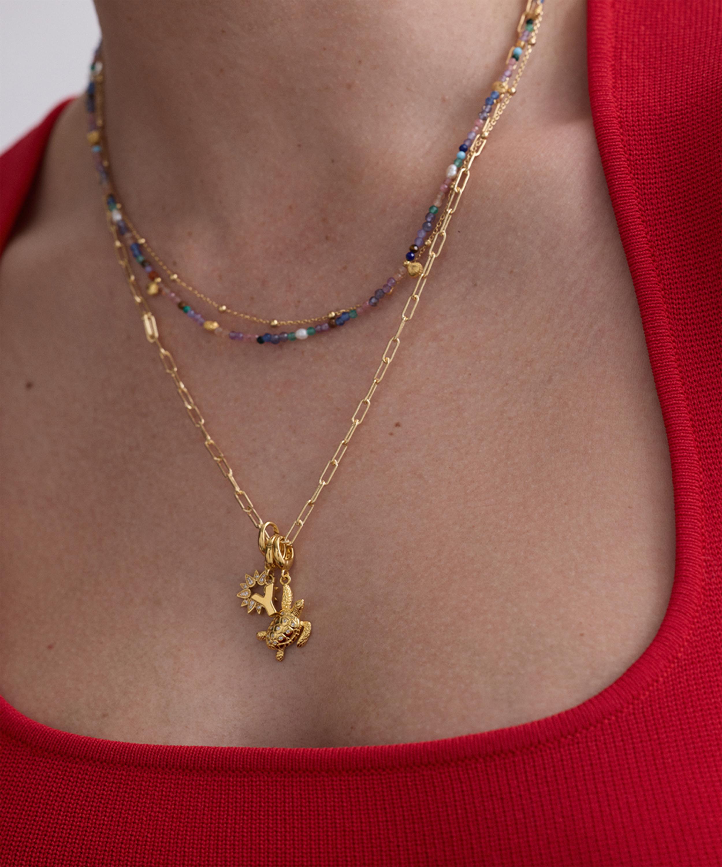 Astley Clarke - 18ct Gold-Plated Turtle Charm image number 1