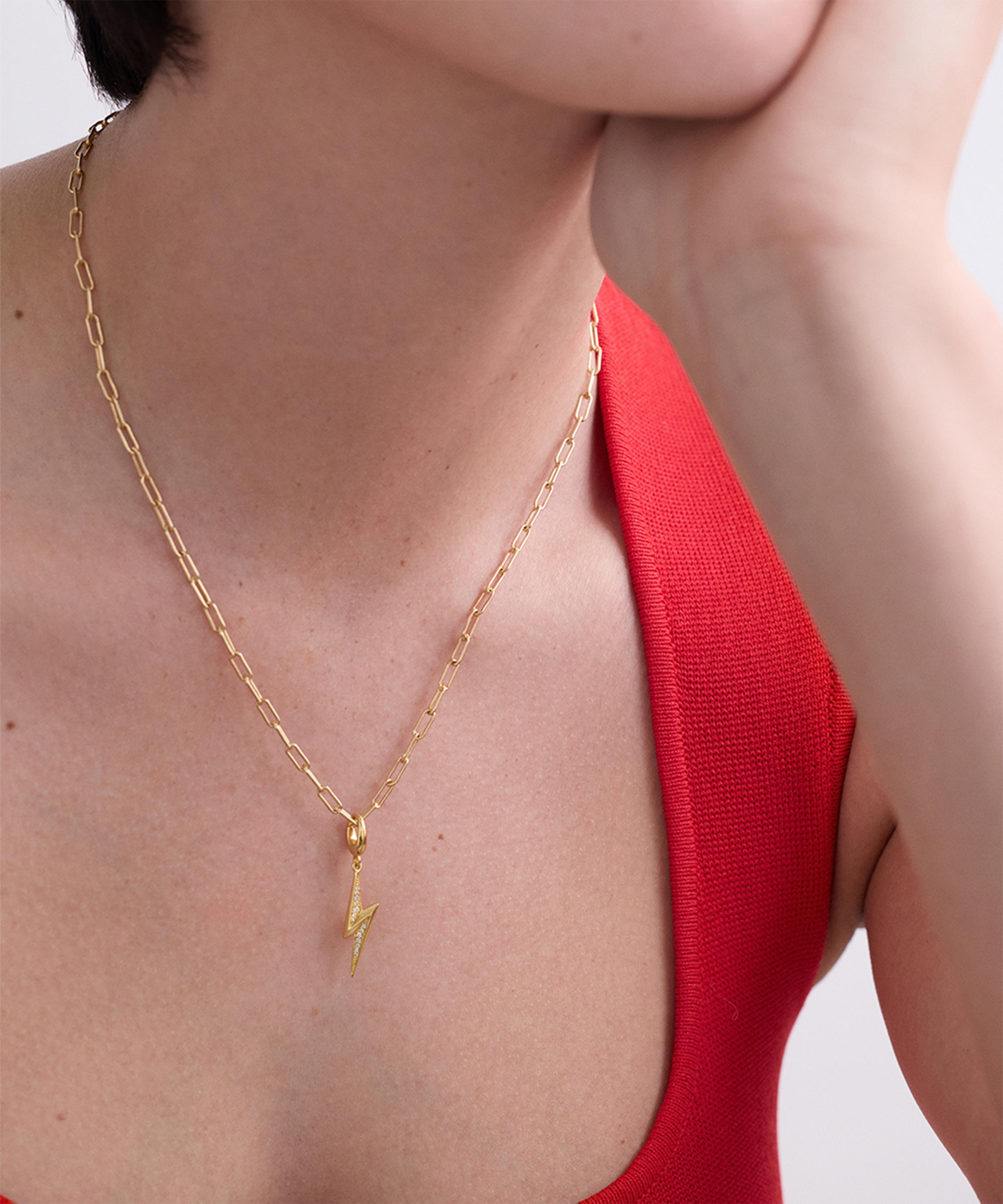 Astley Clarke - 18ct Gold-Plated Lightning Bolt Charm image number 1