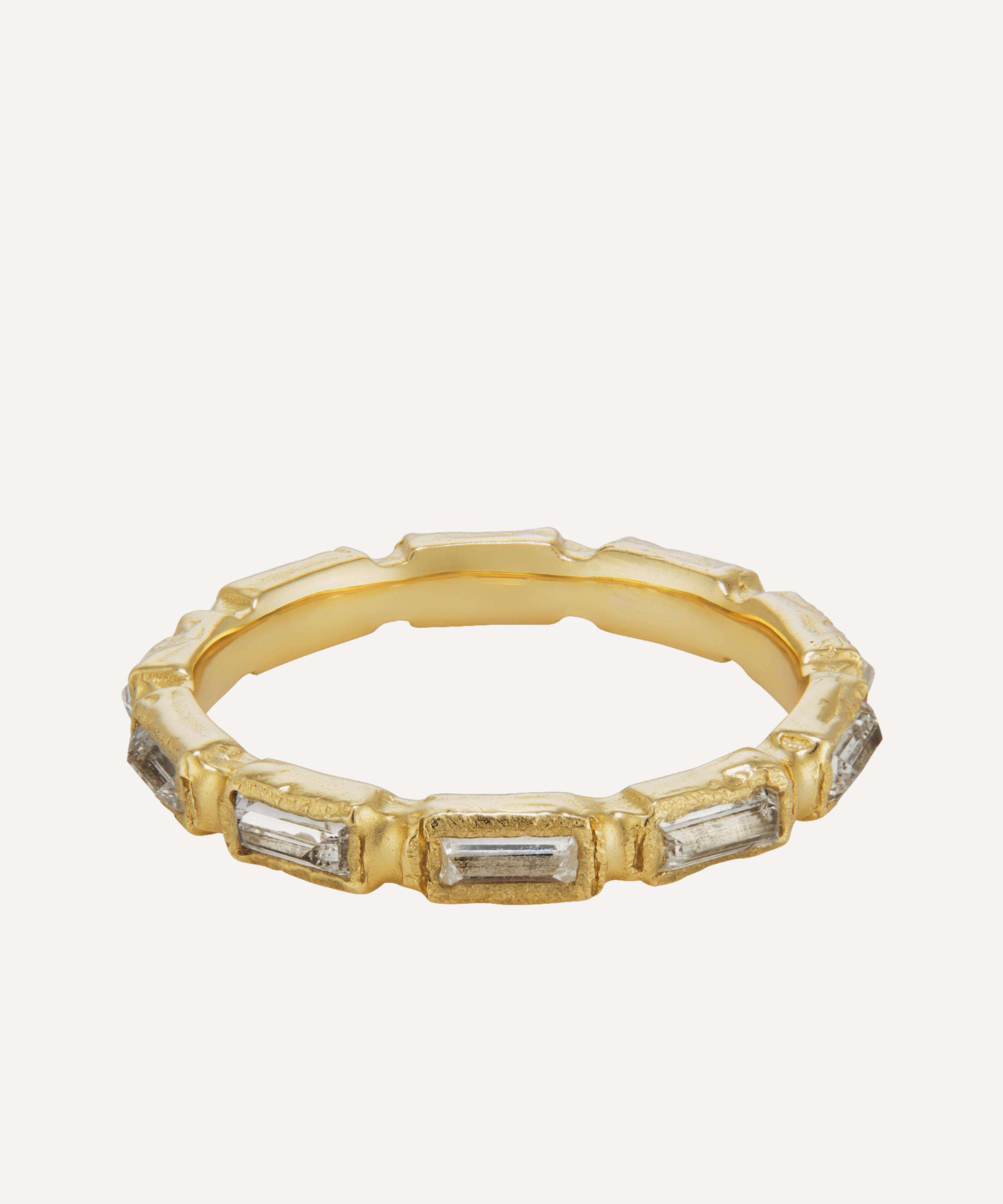 Ellis Mhairi Cameron - 14ct Gold X Baguette White Diamond Eternity Ring image number 0