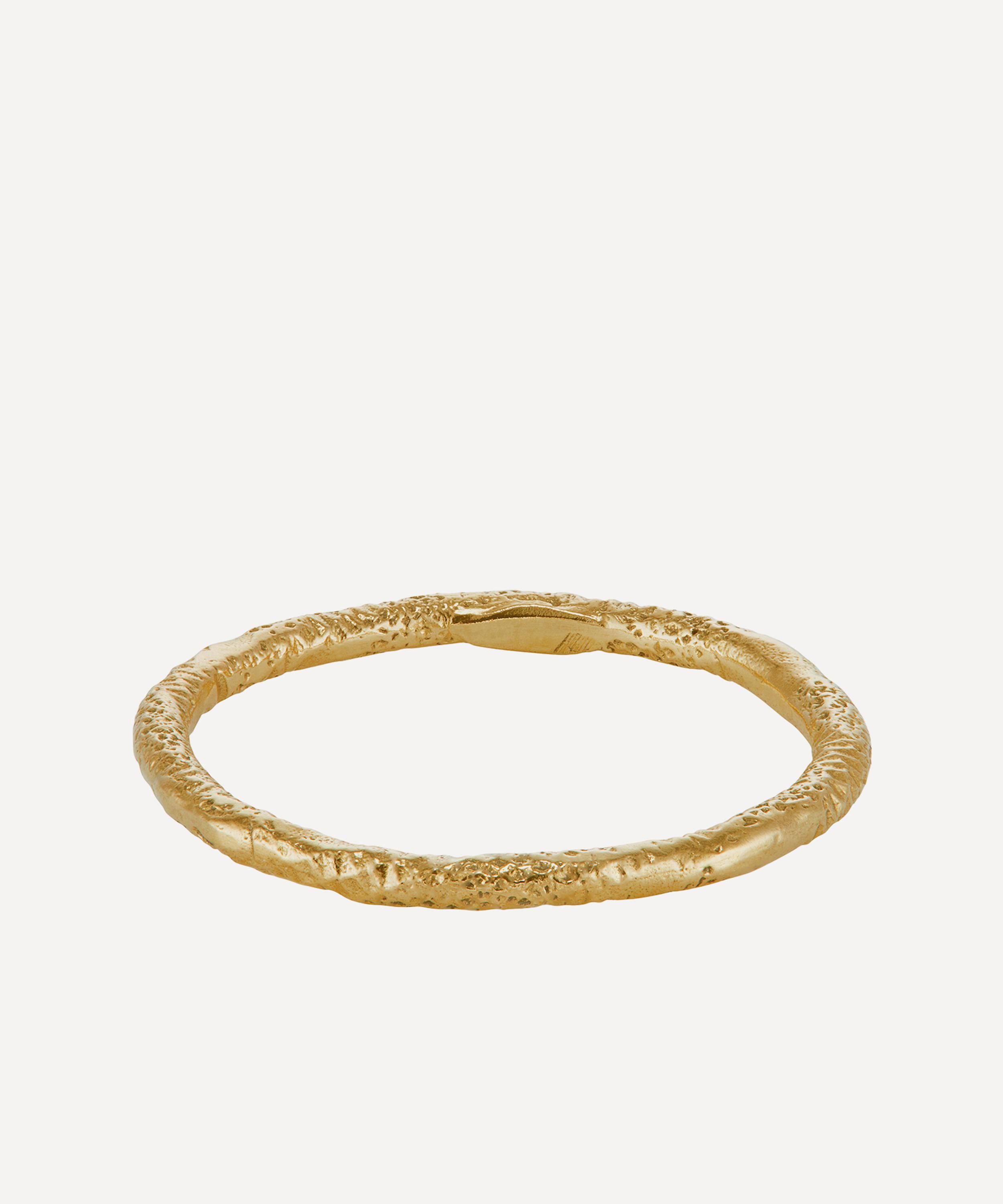 Ellis Mhairi Cameron - 14ct Gold XIX Organic Wedding Band image number 0