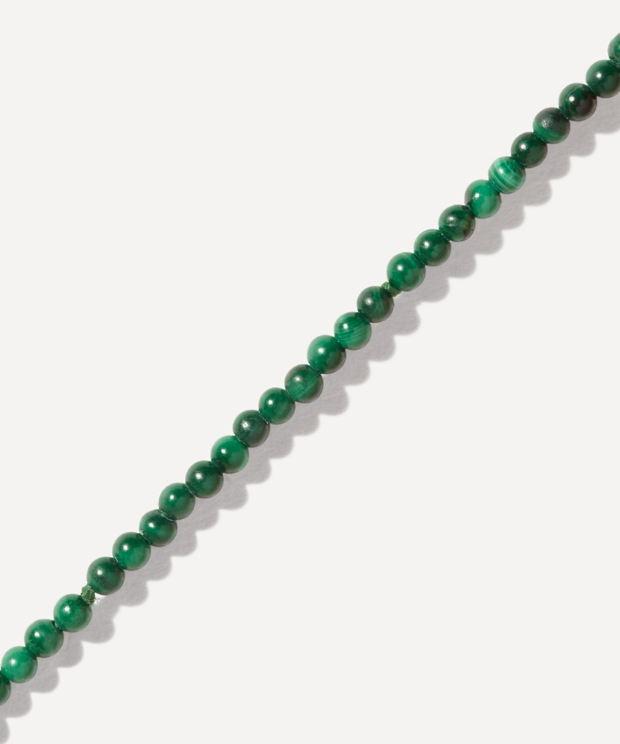 Marla Aaron - 10ct Rose Gold Tone on Stone Necklace in Malachite image number 2